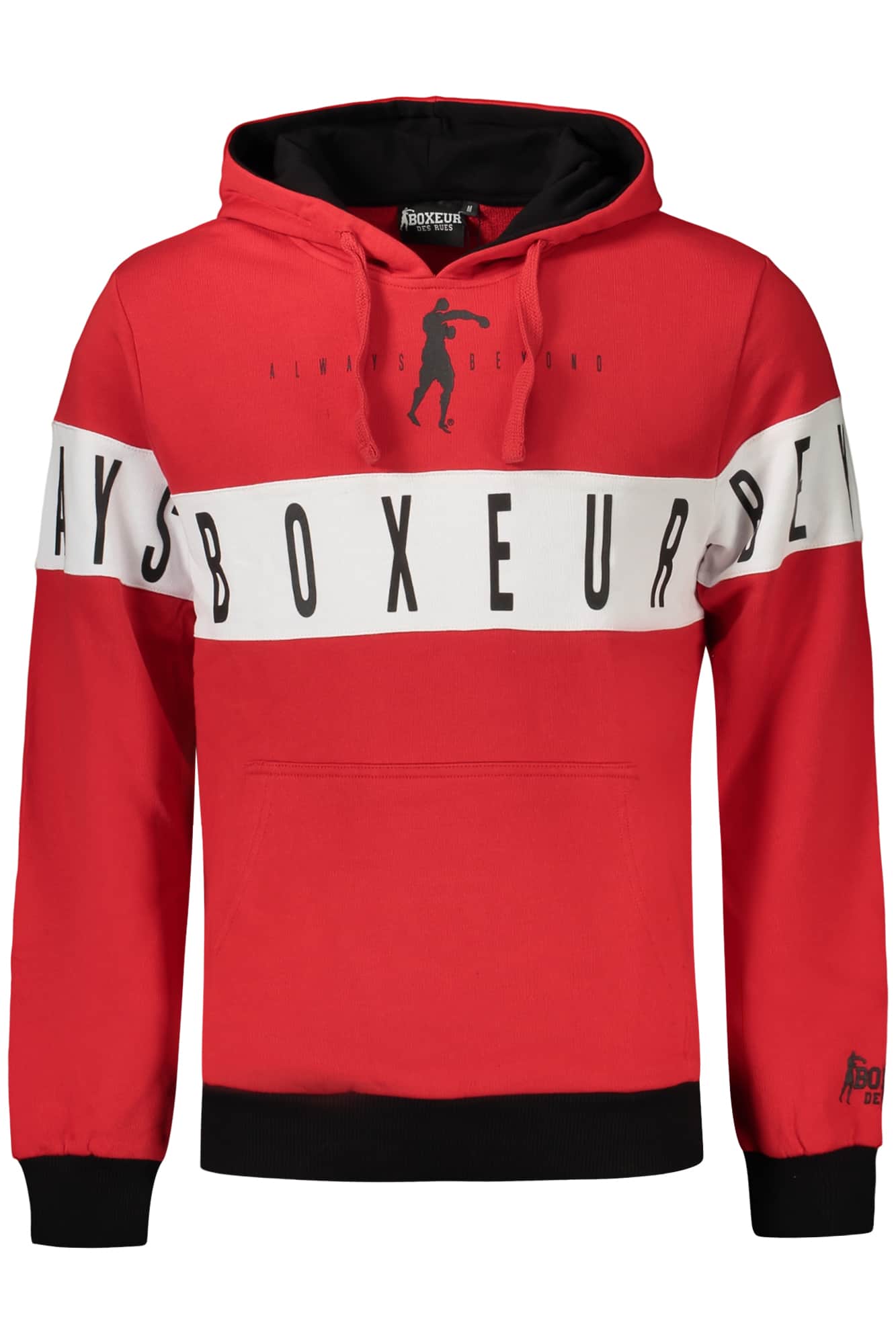 Boxeur Des Rues hombre rojo con cremallera sudadera