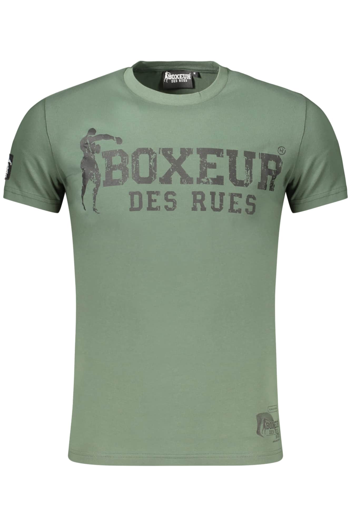 Boxeur Des Rues verde hombre manga corta t-camisa