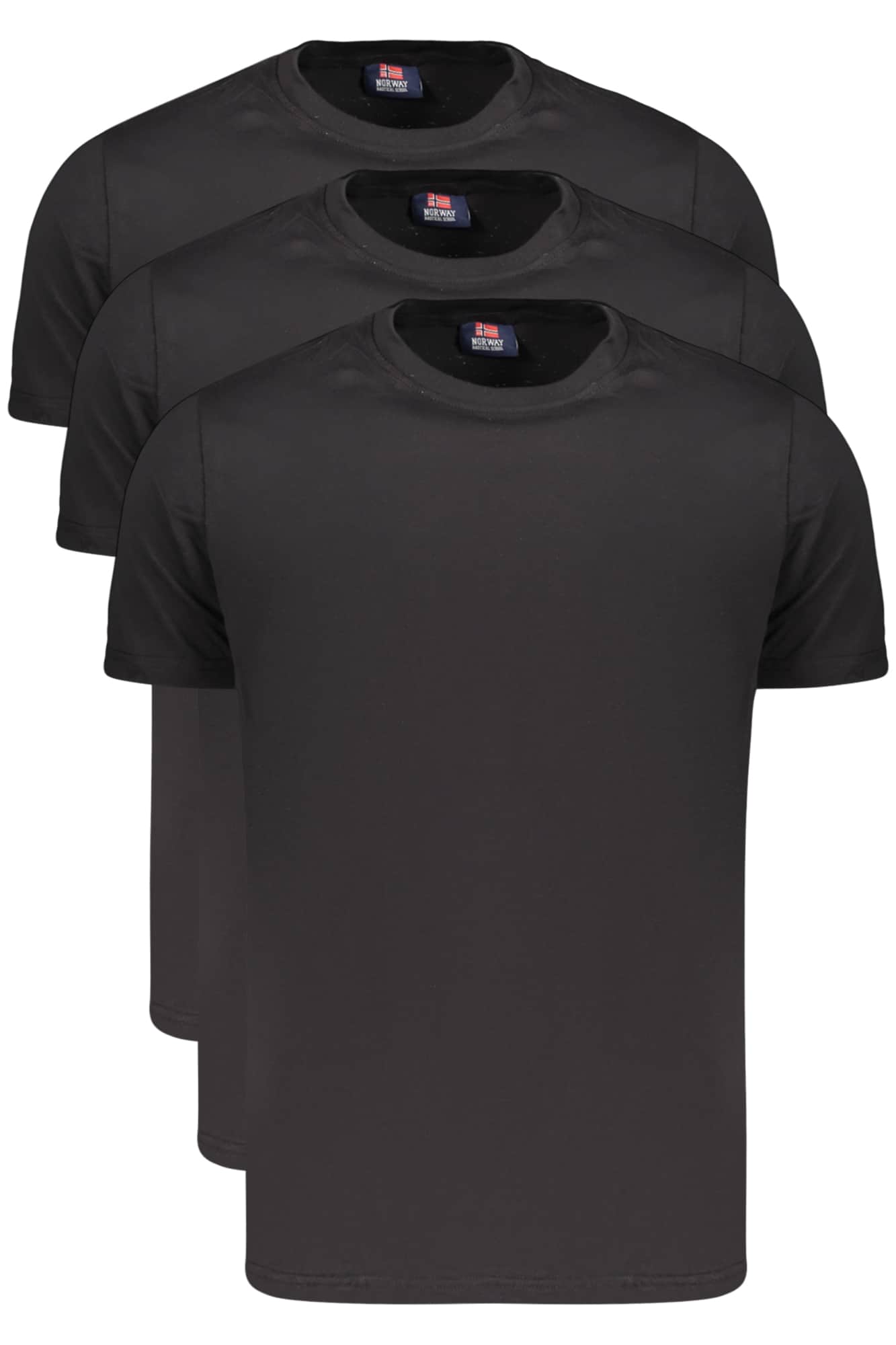 Norway 1963 hombre manga corta t-camisa negro