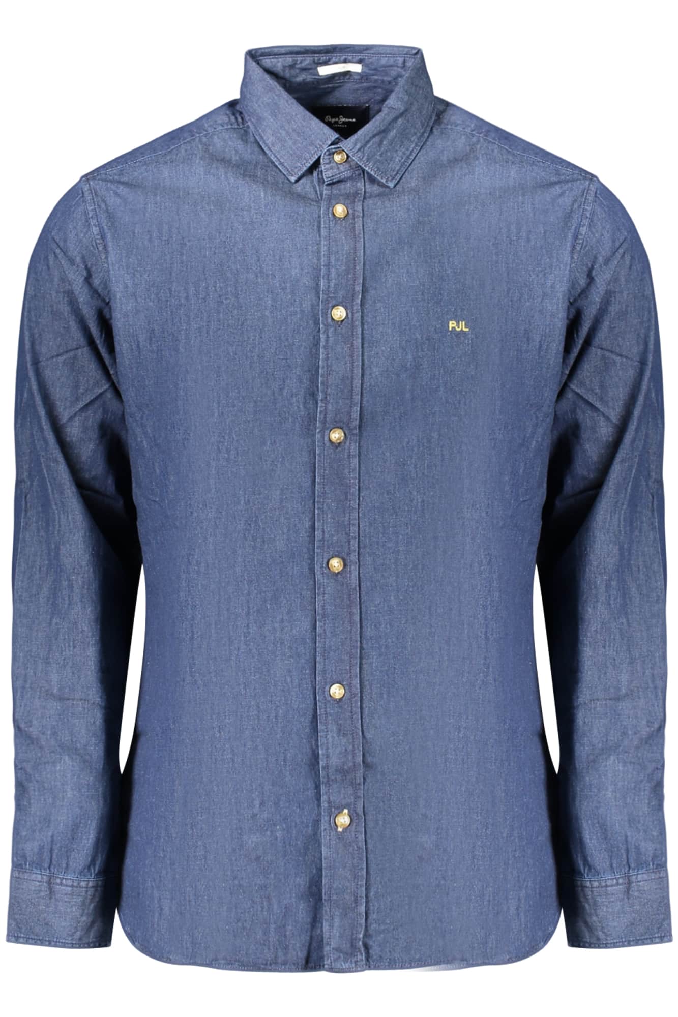 Pepe vaqueros hombre manga larga camisa, azul