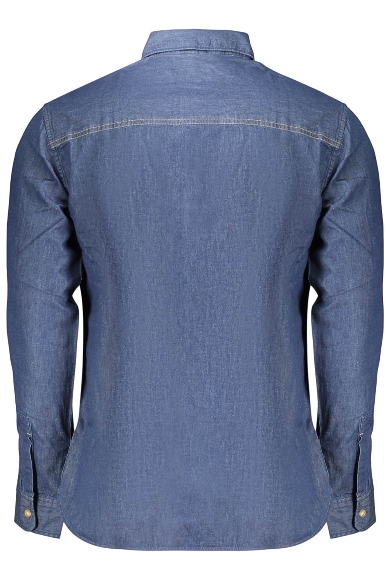 Pepe vaqueros hombre manga larga camisa, azul