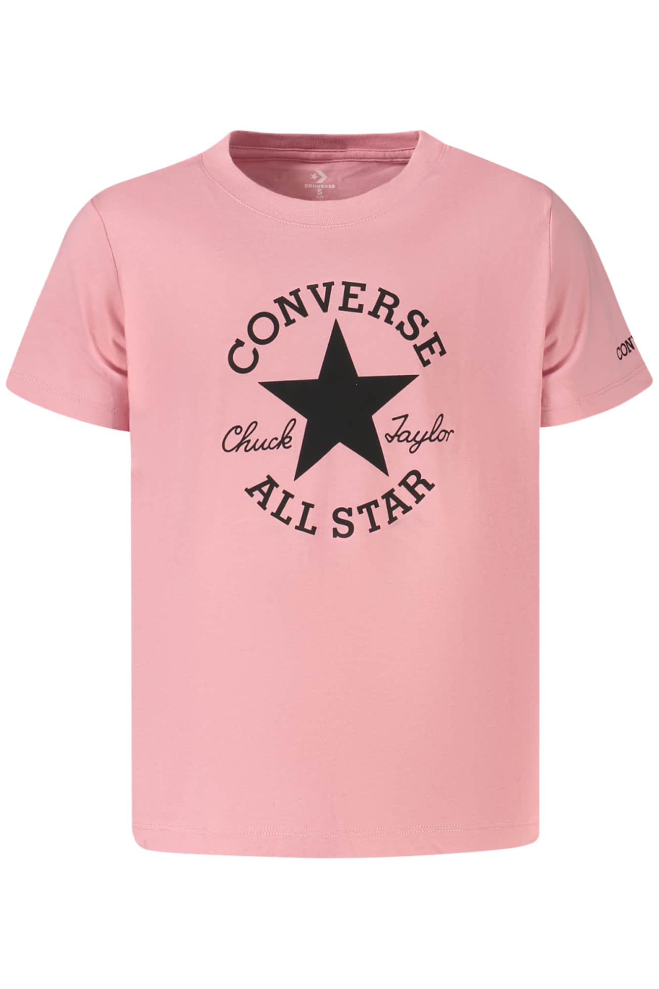 Converse Niñas Manga Corta T-Camisa, Negro