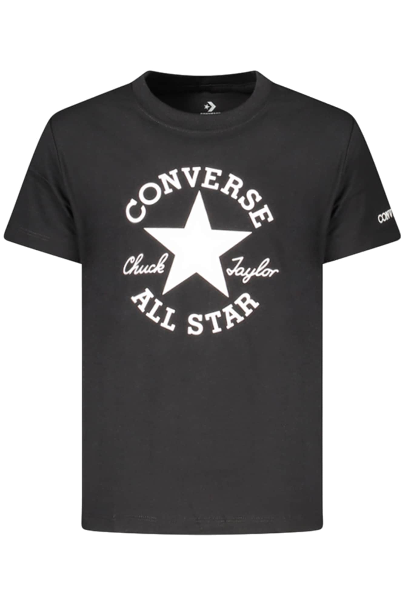 Converse Niñas Manga Corta T-Camisa, Negro