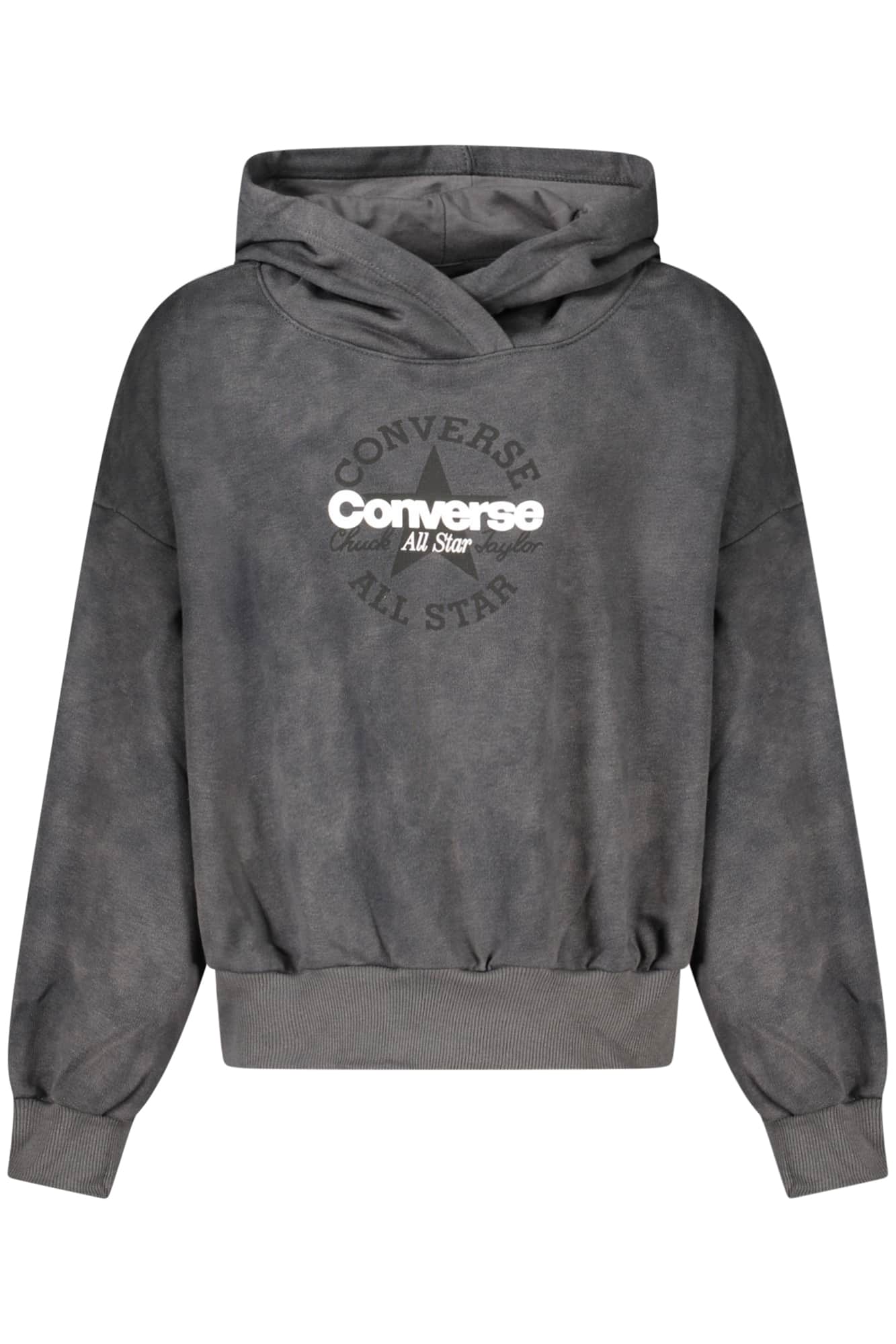 Converse Niñas Con Cremallera Sudadera Con Capucha, Negro