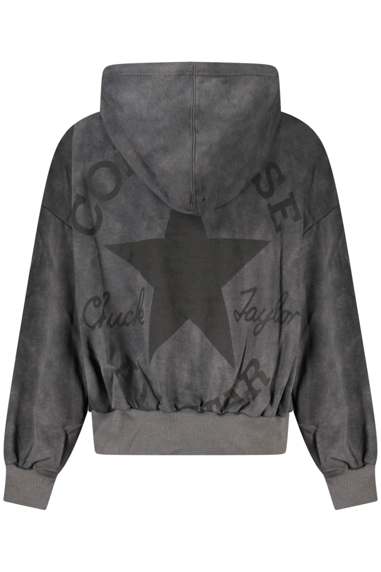 Converse Niñas Con Cremallera Sudadera Con Capucha, Negro