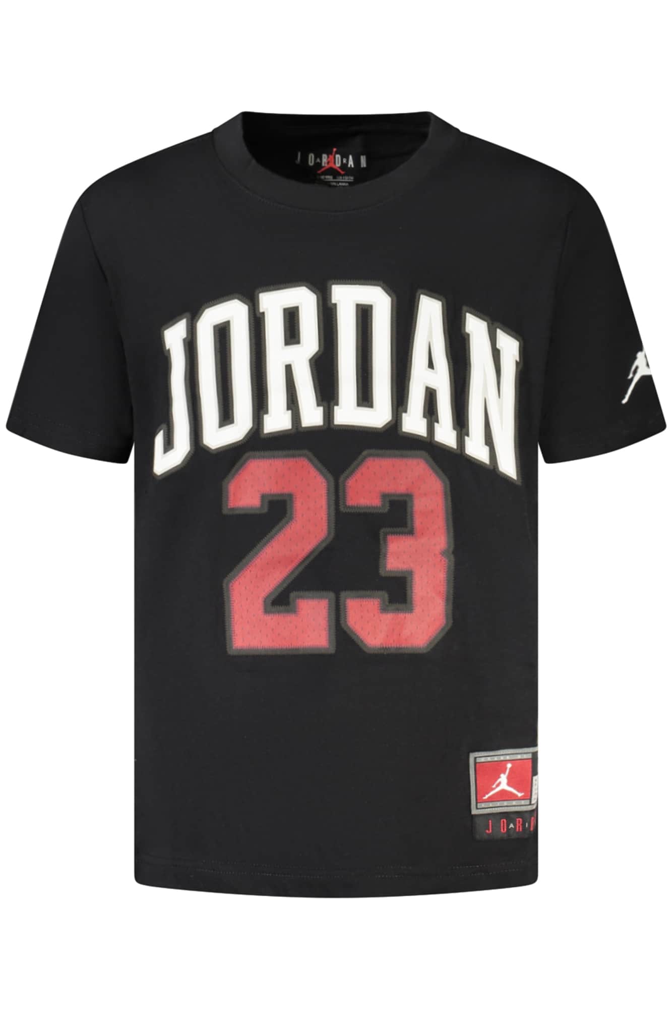 Jordan manga corta t-camisa para niños, negro