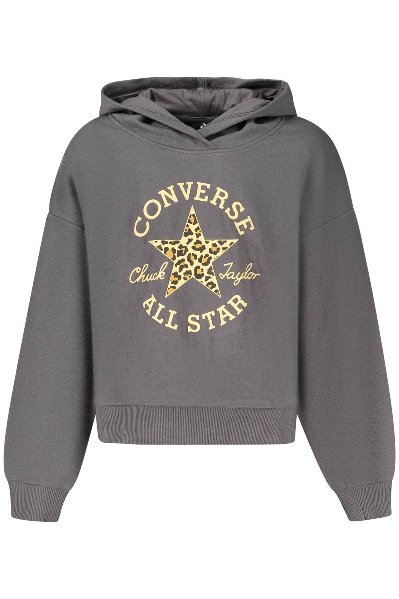 Converse Niñas Con Cremallera Sudadera Con Capucha, Negro