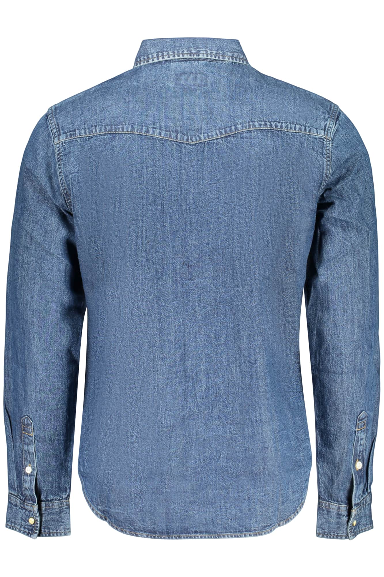 Guess vaqueros hombre manga larga camisa, azul