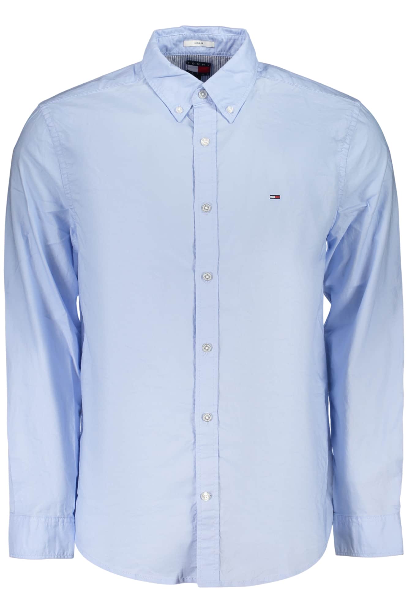 Tommy Hilfiger hombre manga larga camisa, azul