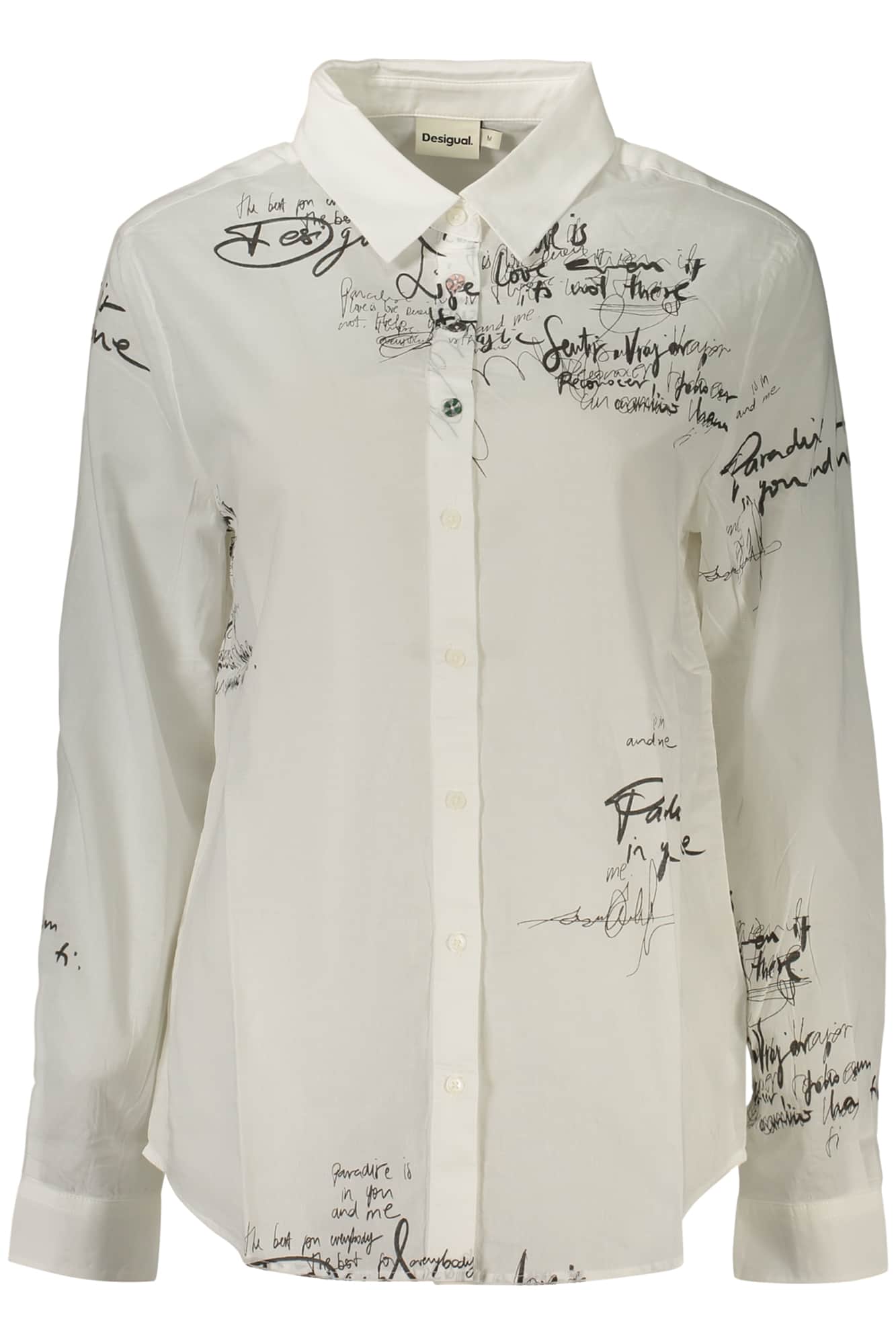 Desigual mujer manga larga camisa blanco