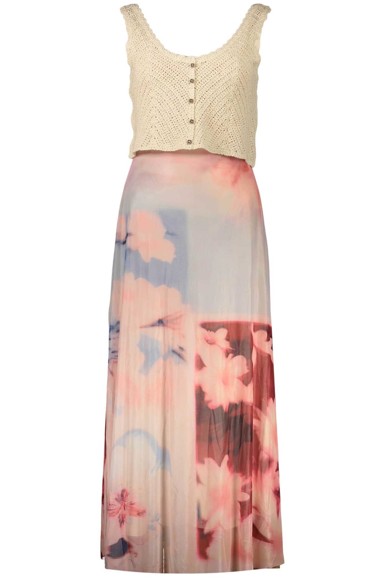 Desigual mujer largo rosa vestido