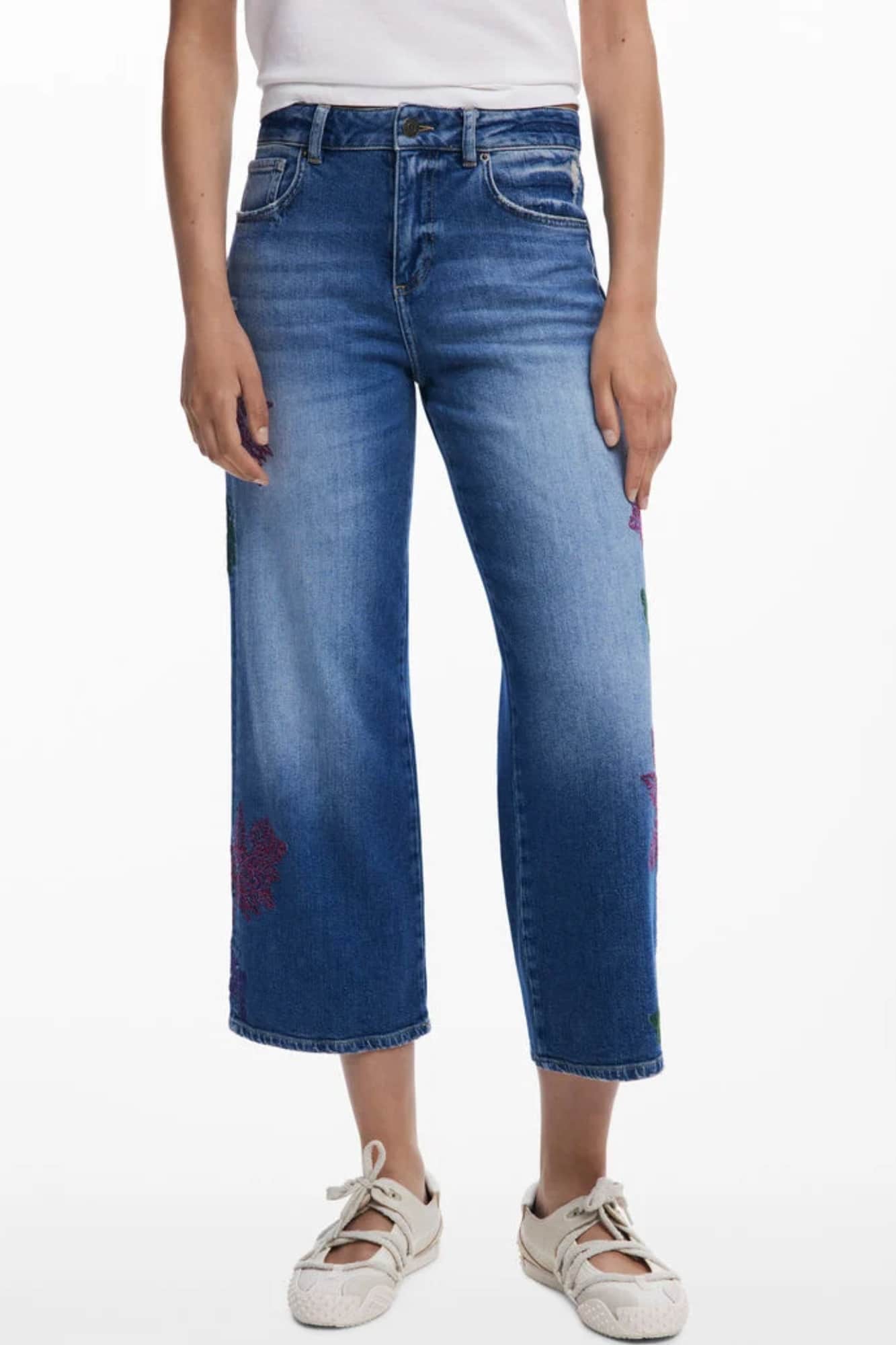 Desigual mujer denim vaqueros, azul
