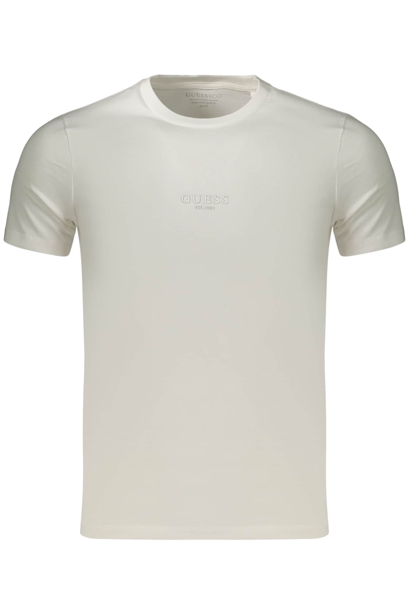 Guess vaqueros hombre manga corta t-camisa blanco
