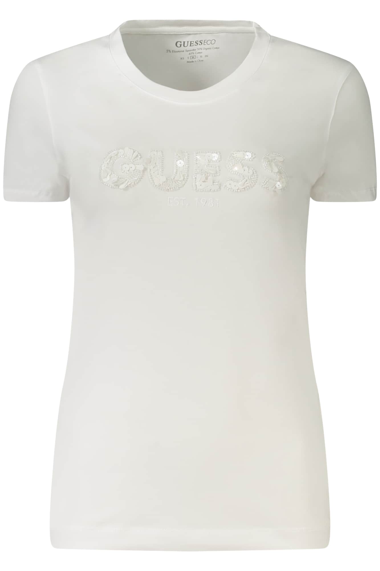 Guess vaqueros mujer manga corta t-camisa rosa