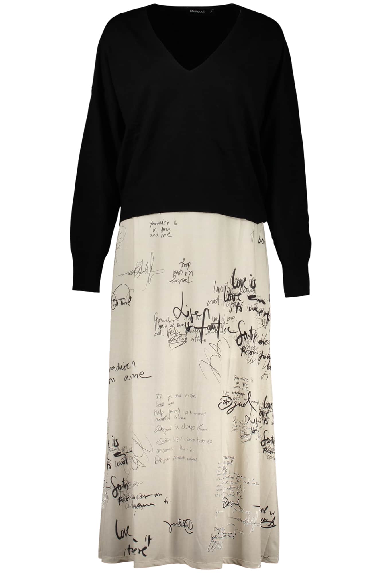Desigual mujer largo vestido blanco