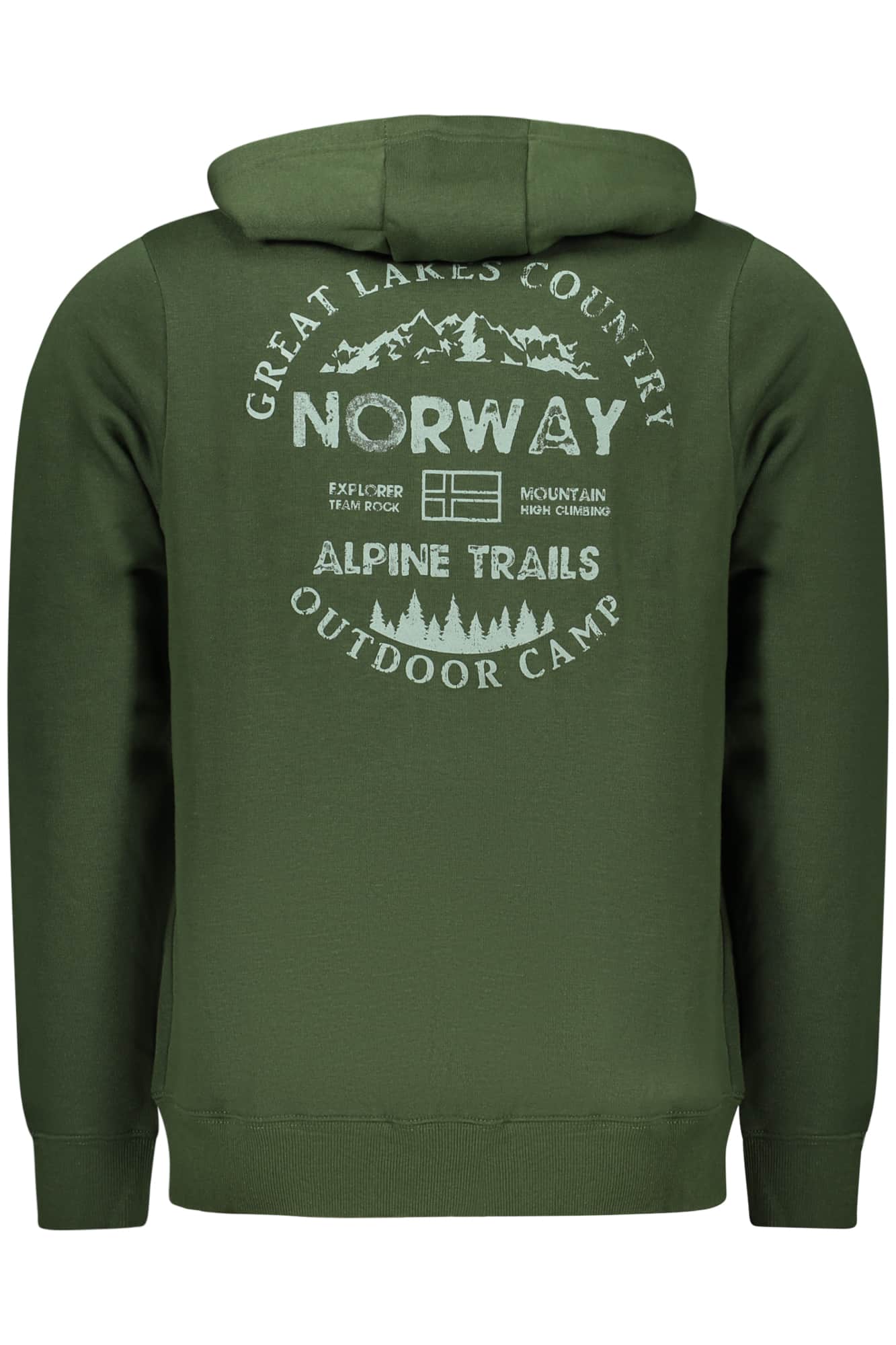 Norway 1963 hombre verde con cremallera sudadera