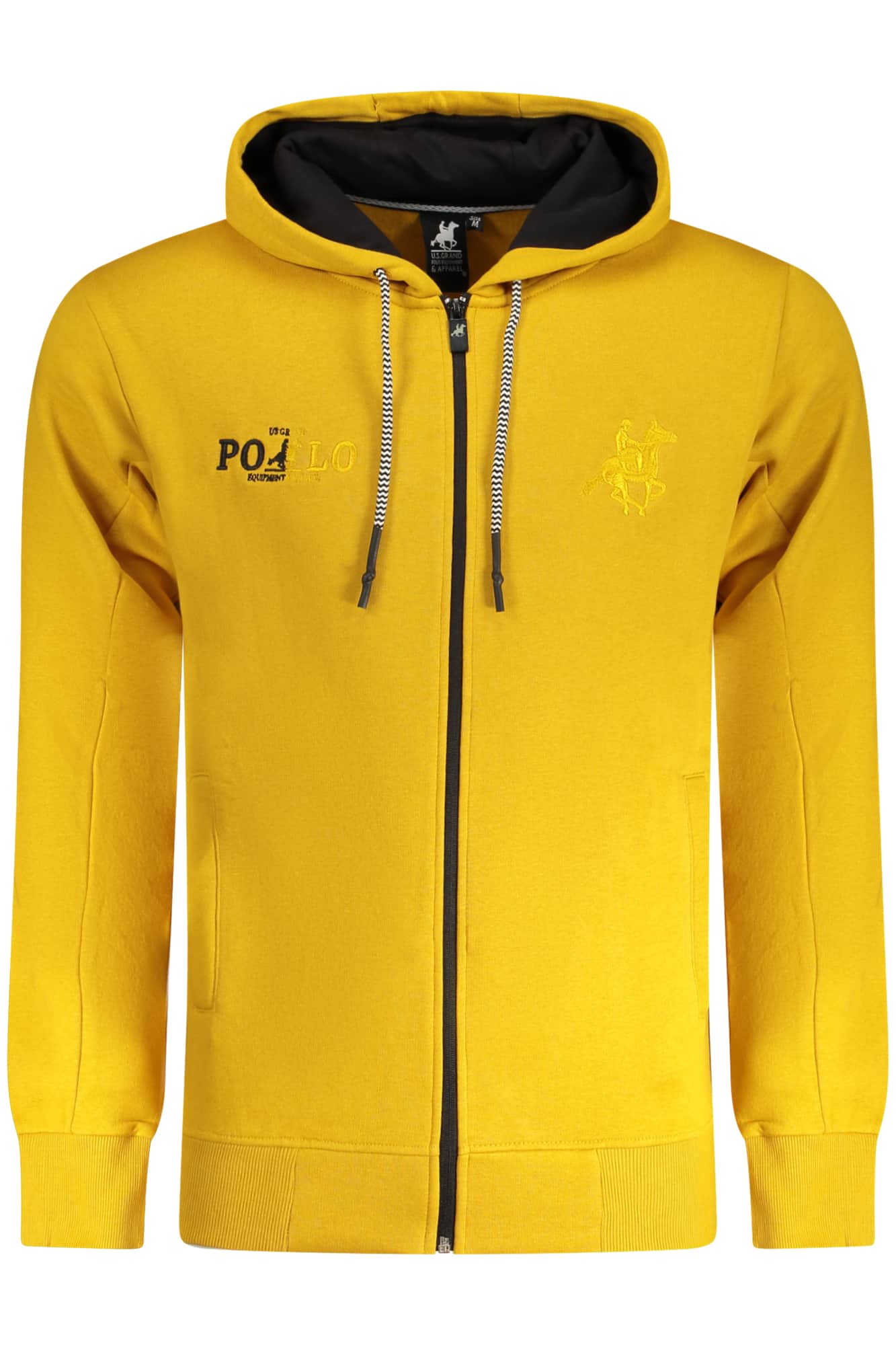 US Grand hombre amarillo con cremallera sudadera