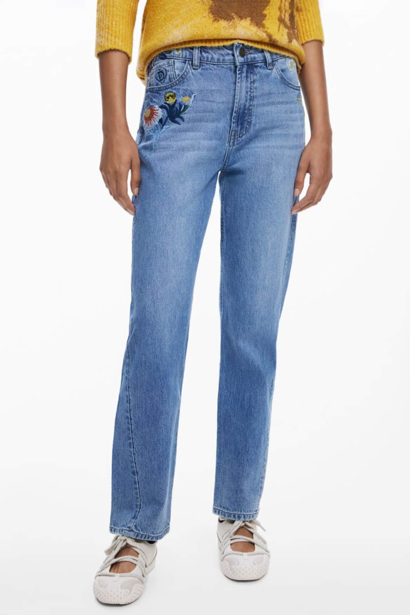 Desigual mujer denim vaqueros, azul