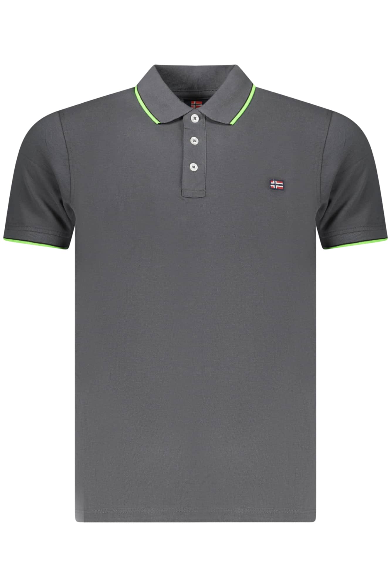 Norway 1963 hombre manga corta polo, gris