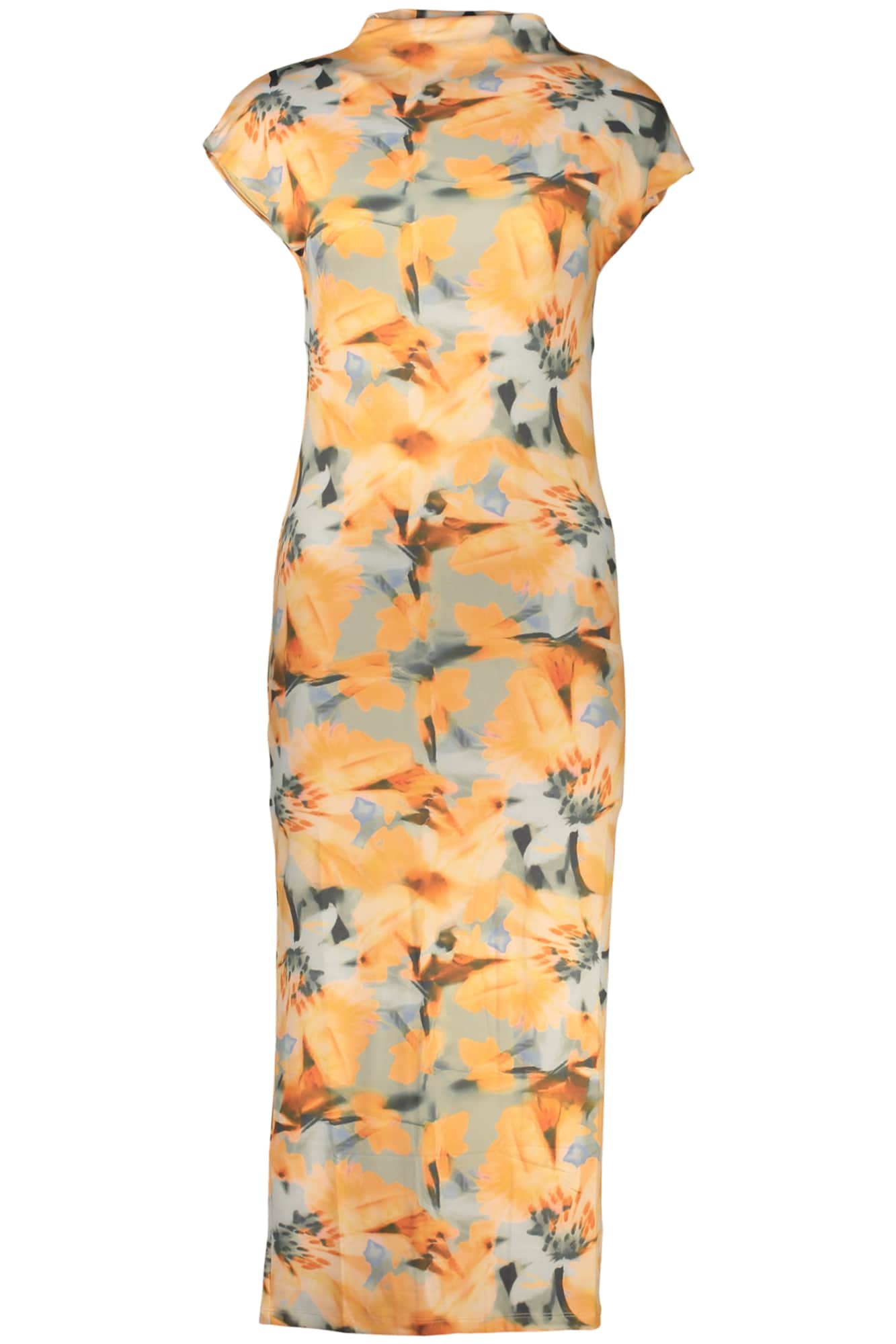 Desigual mujer largo vestido naranja