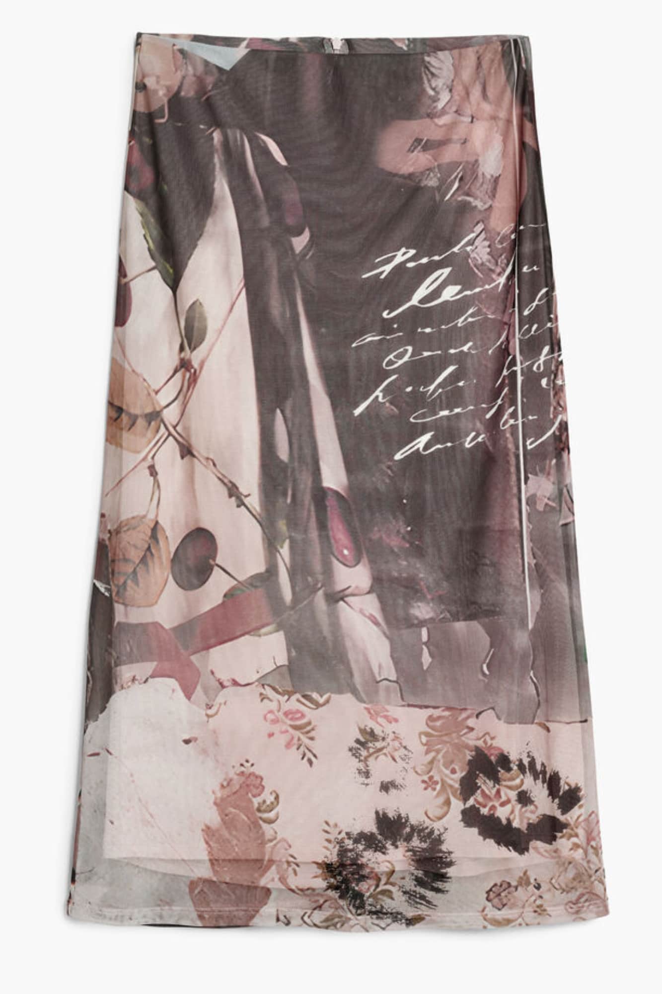 Desigual mujer beige falda midi