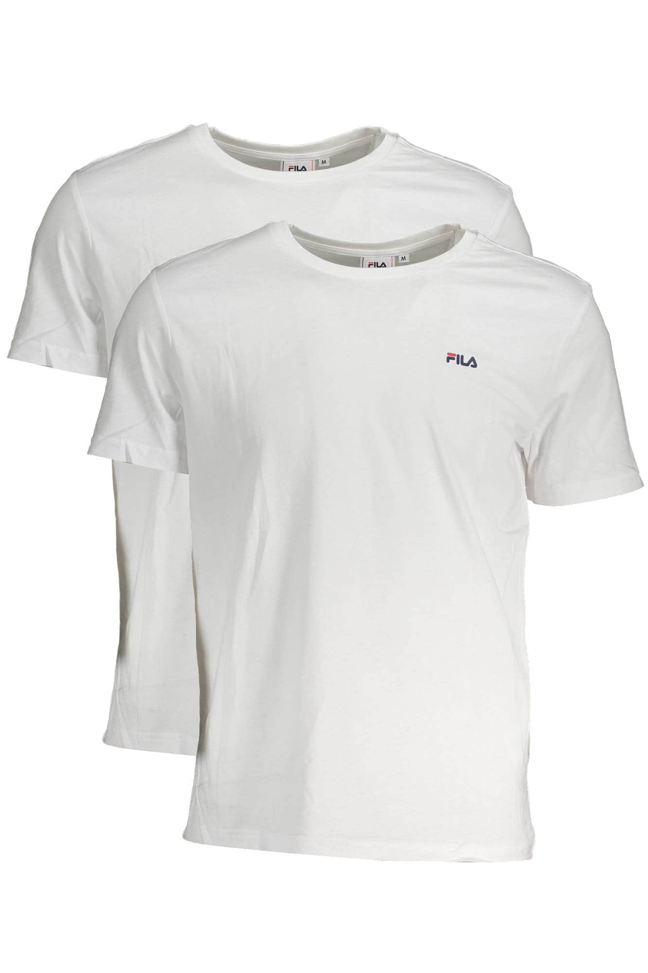 Fila hombre manga corta t-camisa blanco