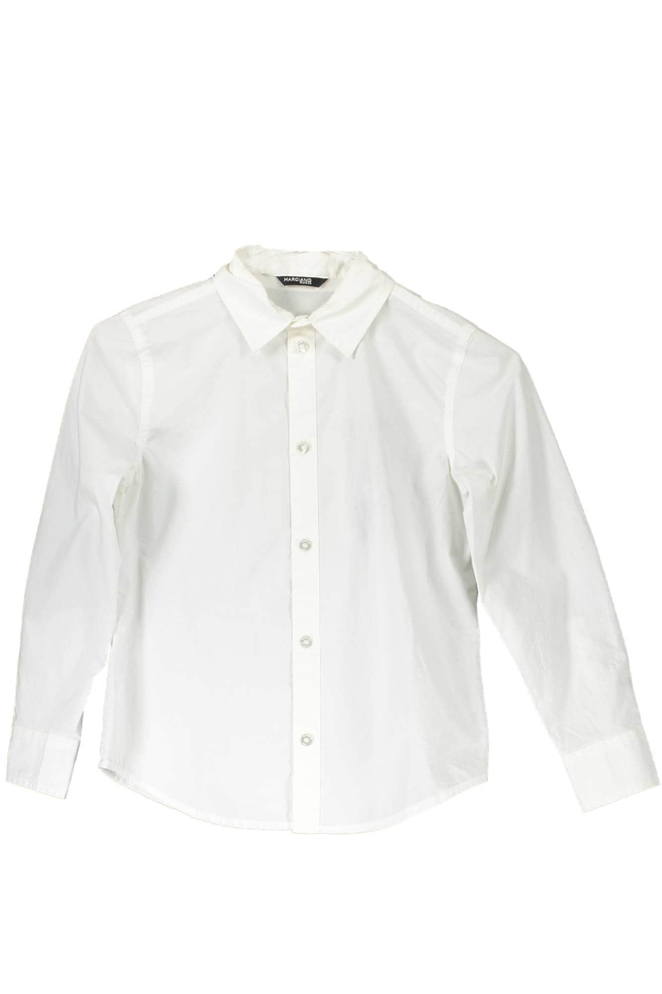 Guess Marciano manga larga camisa para niños, blanco