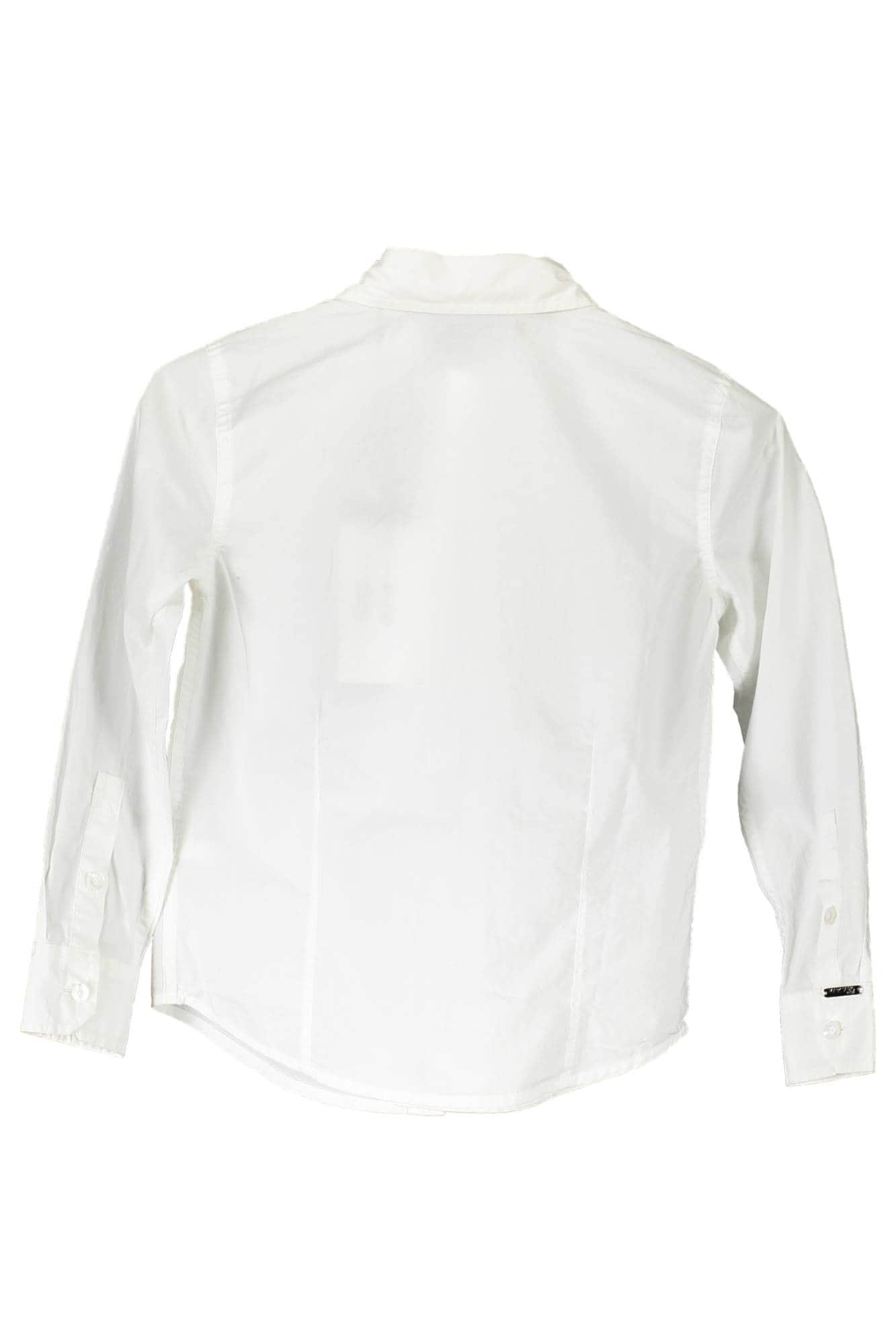 Guess Marciano manga larga camisa para niños, blanco