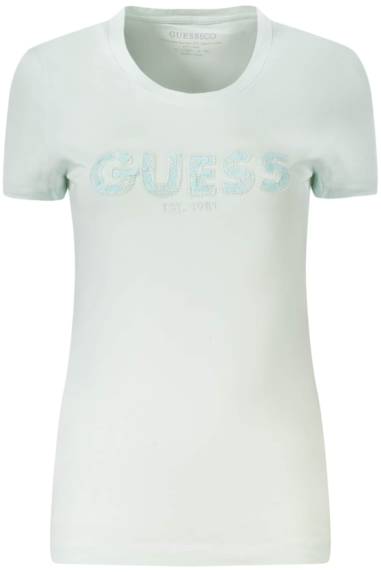 Guess vaqueros mujer manga corta t-camisa rosa
