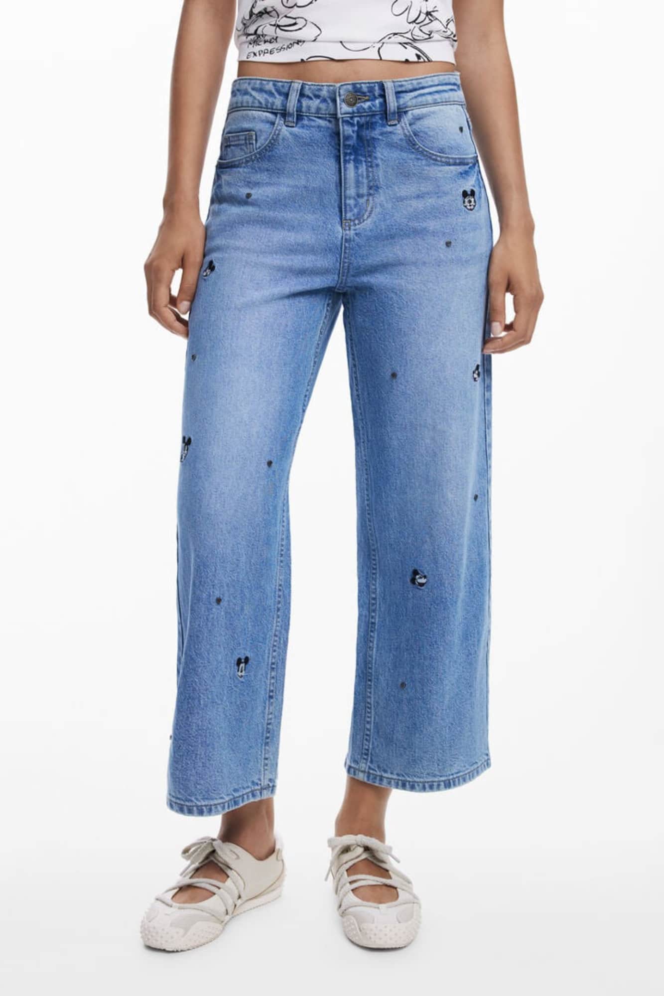 Desigual mujer denim vaqueros, azul