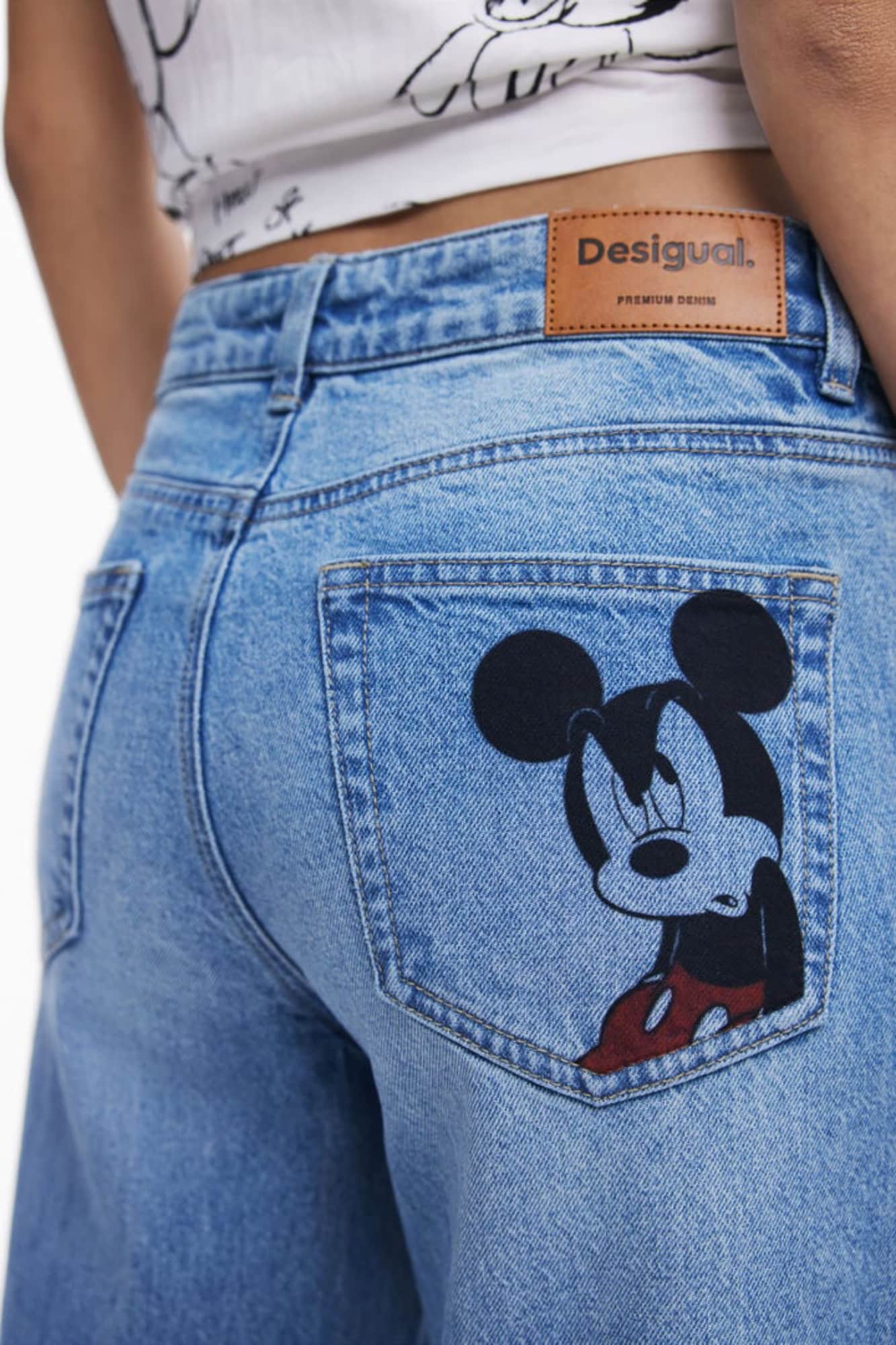 Desigual mujer denim vaqueros, azul