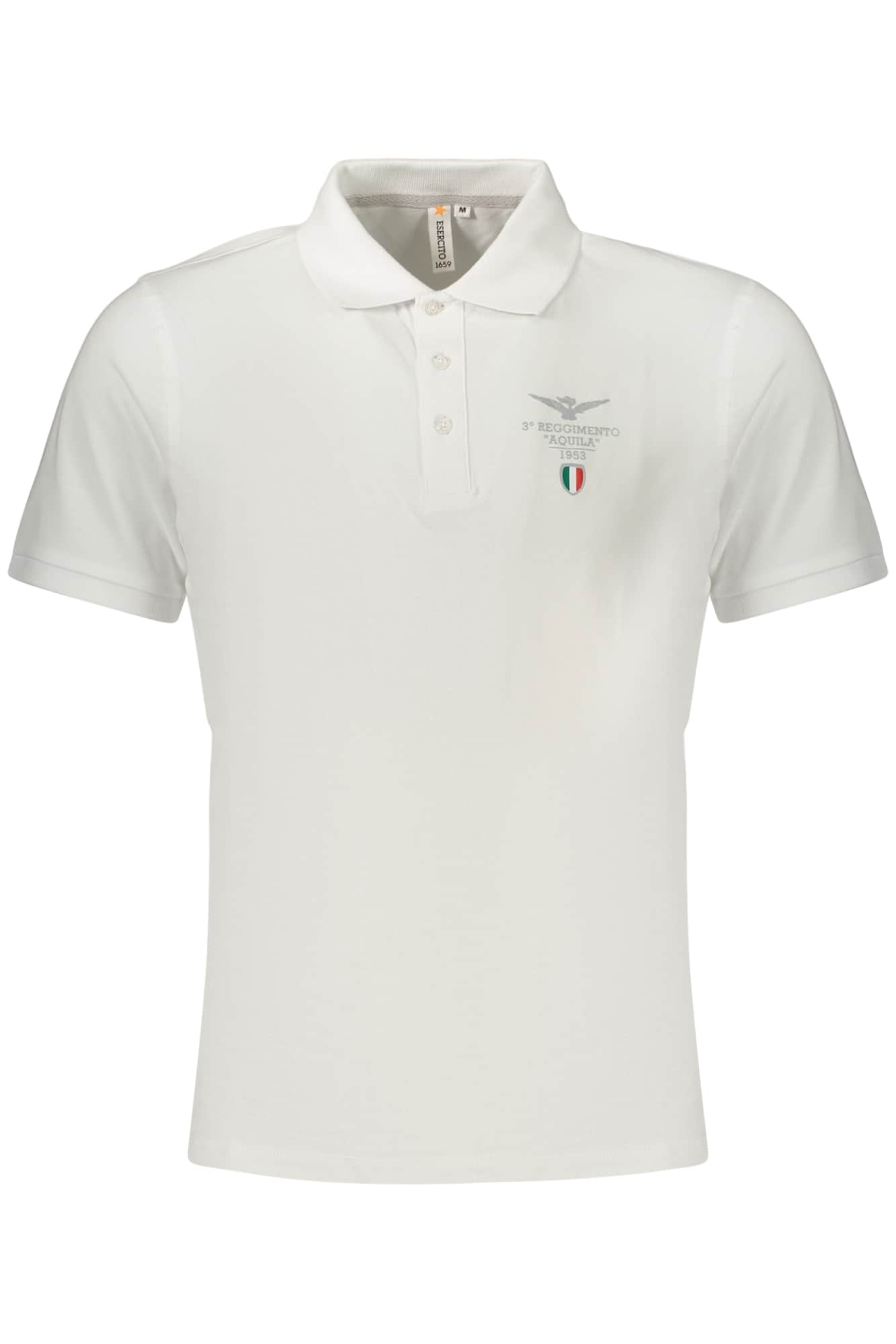 Military academy hombre manga corta polo, blanco