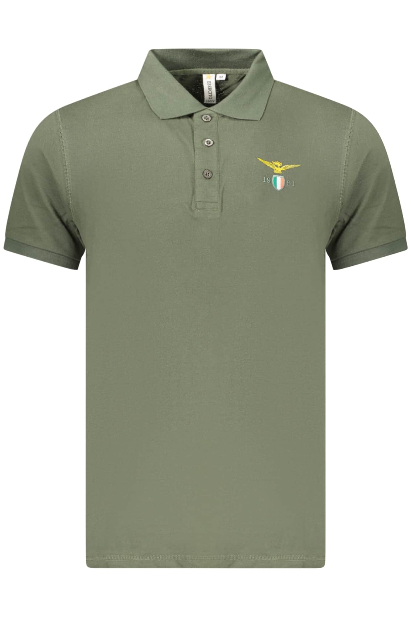 Military academy hombre manga corta polo, verde