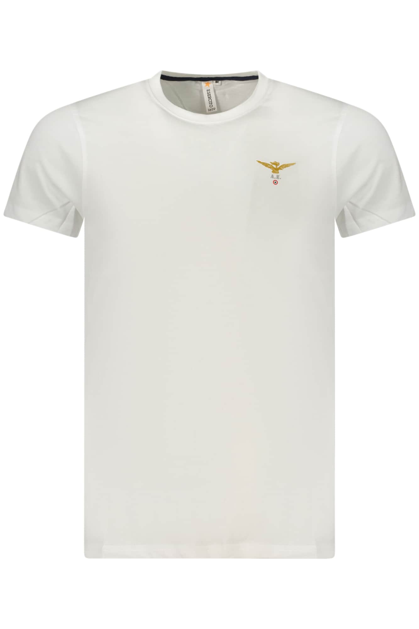 Military academy hombre manga corta t-camisa blanco