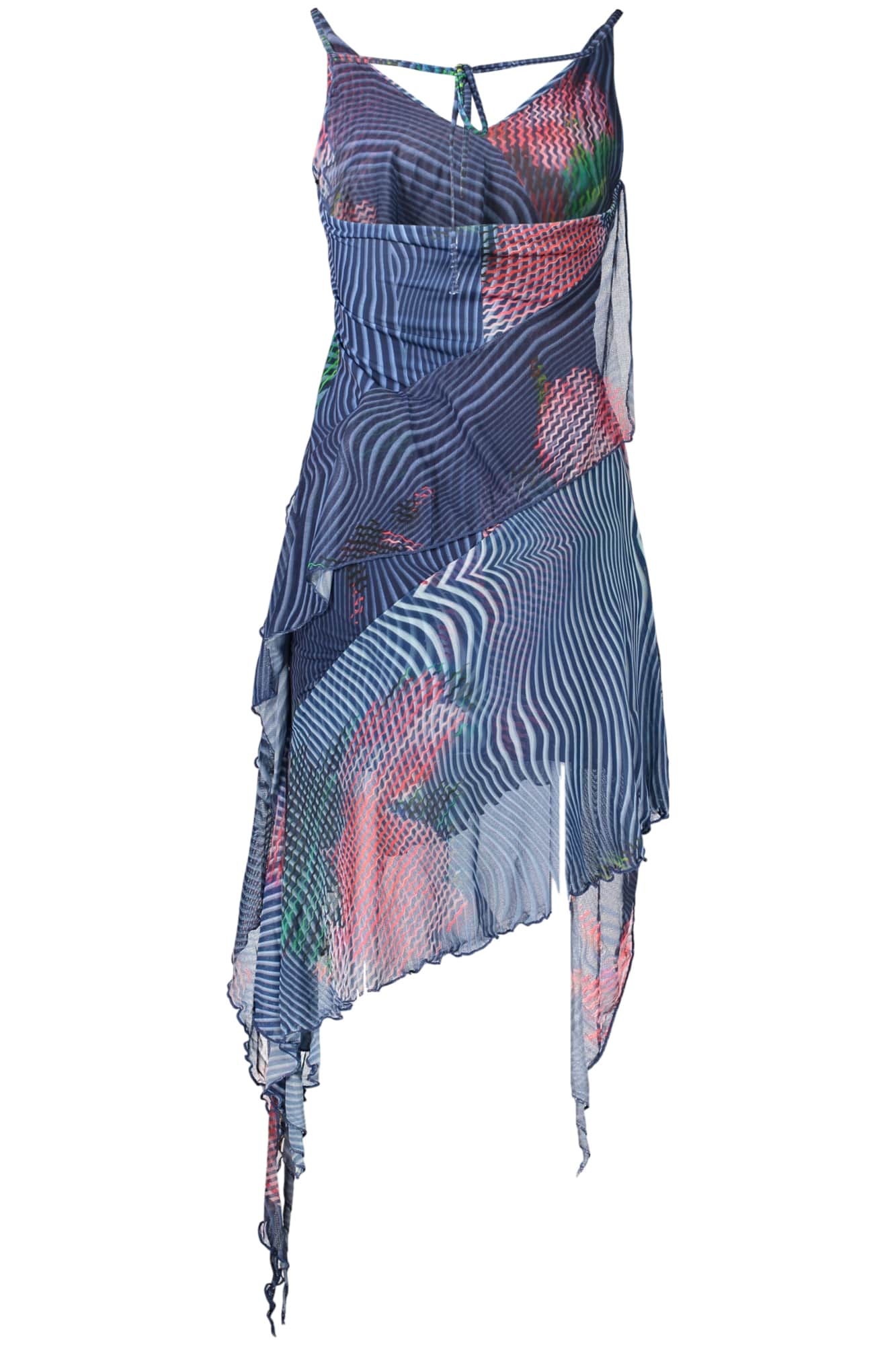 Desigual corto vestido para mujer in azul