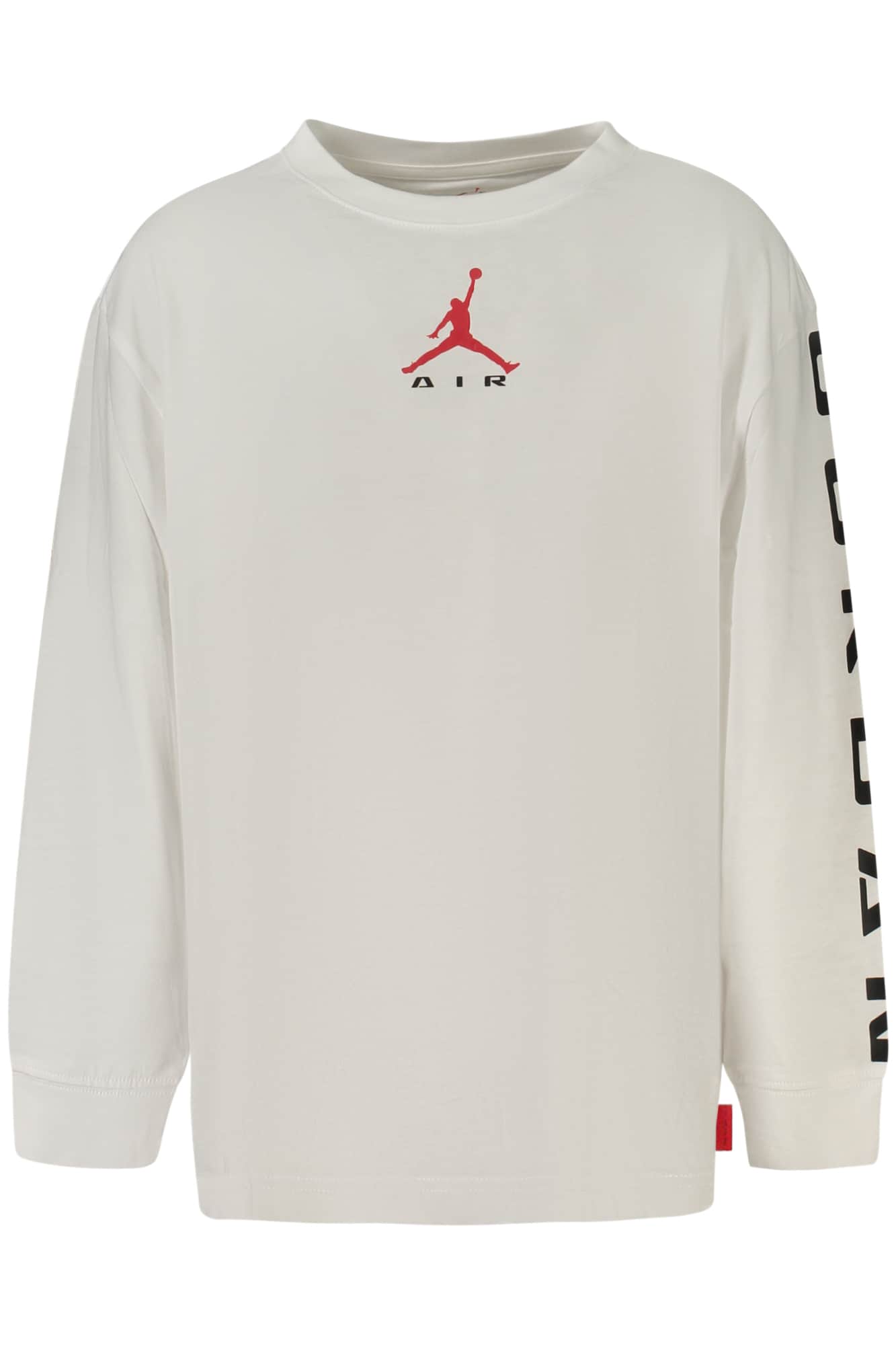 Jordan manga larga t-camisa para niños, blanco