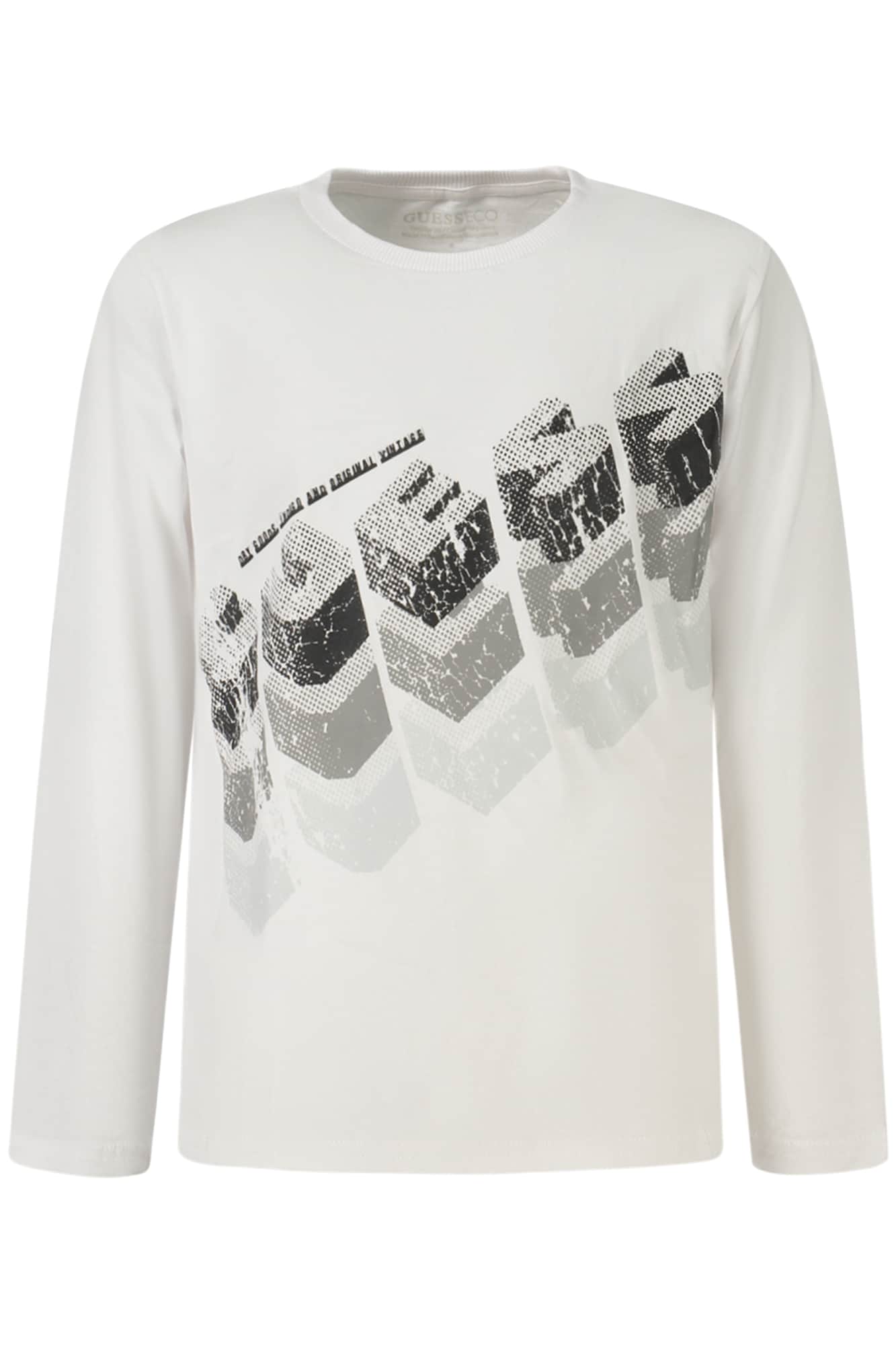 Guess vaqueros manga corta t-camisa para niños, blanco
