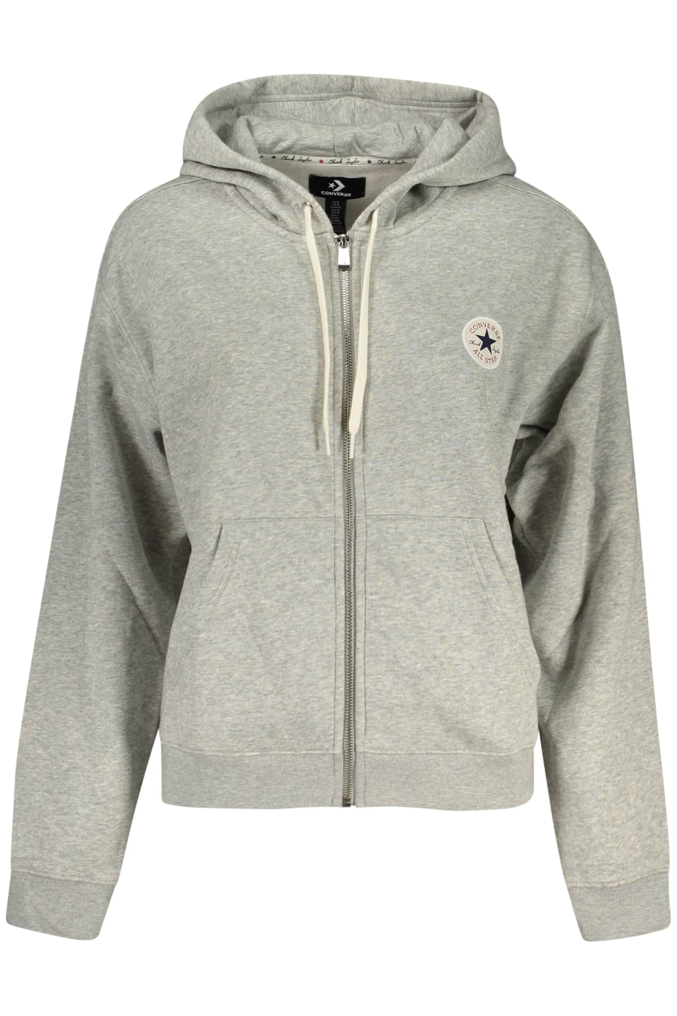 Converse Mujer Con Cremallera Sudadera Con Capucha Negro