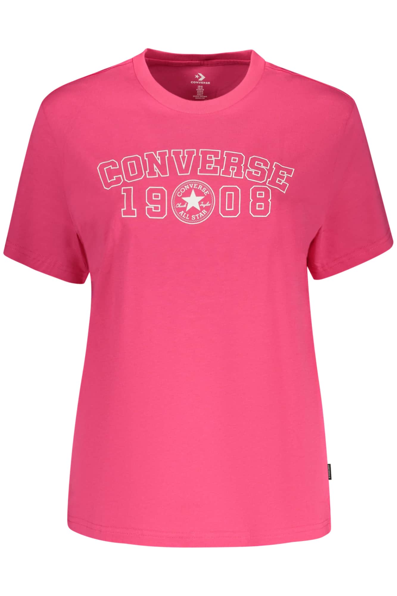 Converse Mujer Manga Corta T-Camisa, Rosa