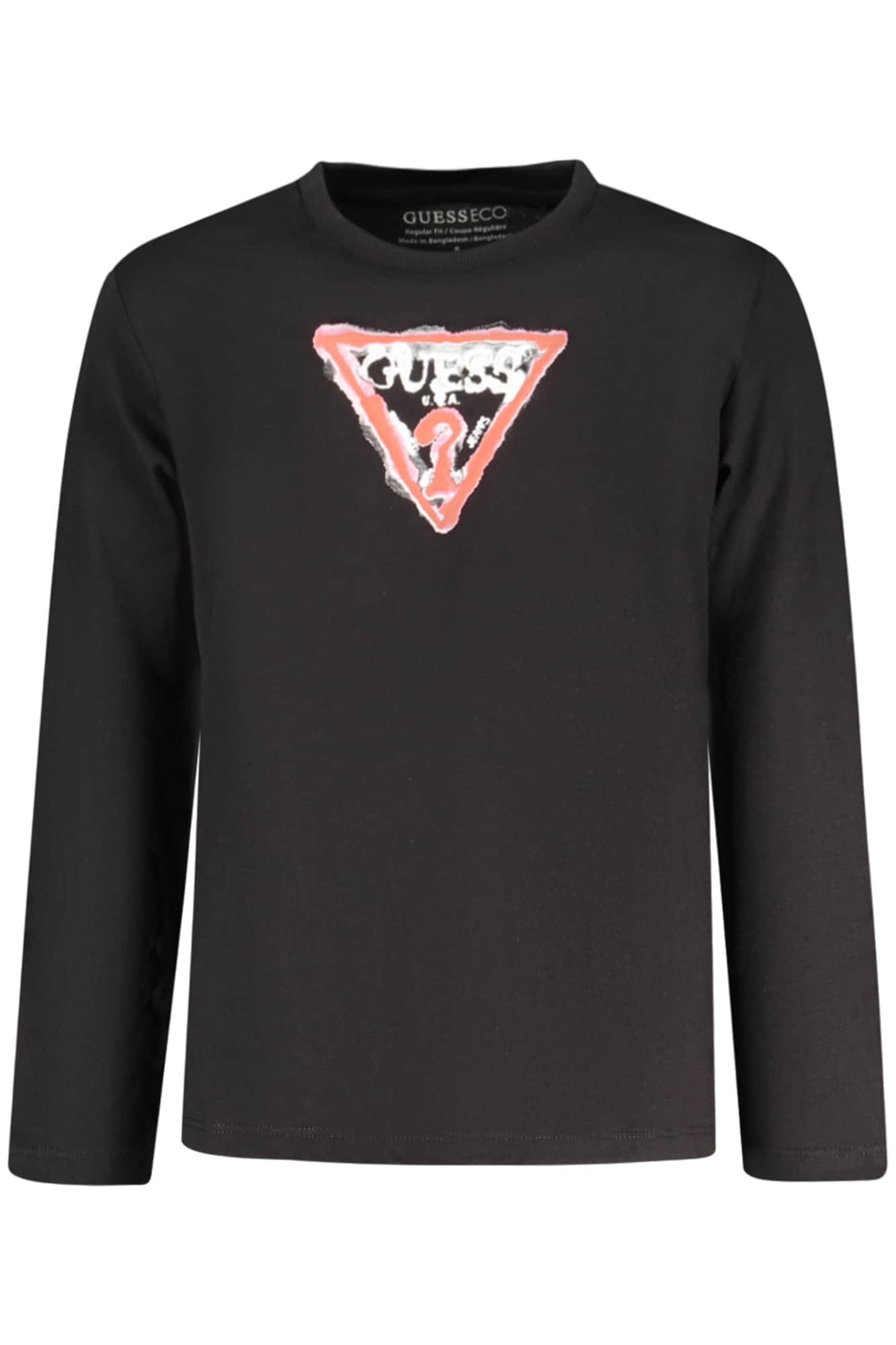 Guess vaqueros manga larga t-camisa para niños, blanco