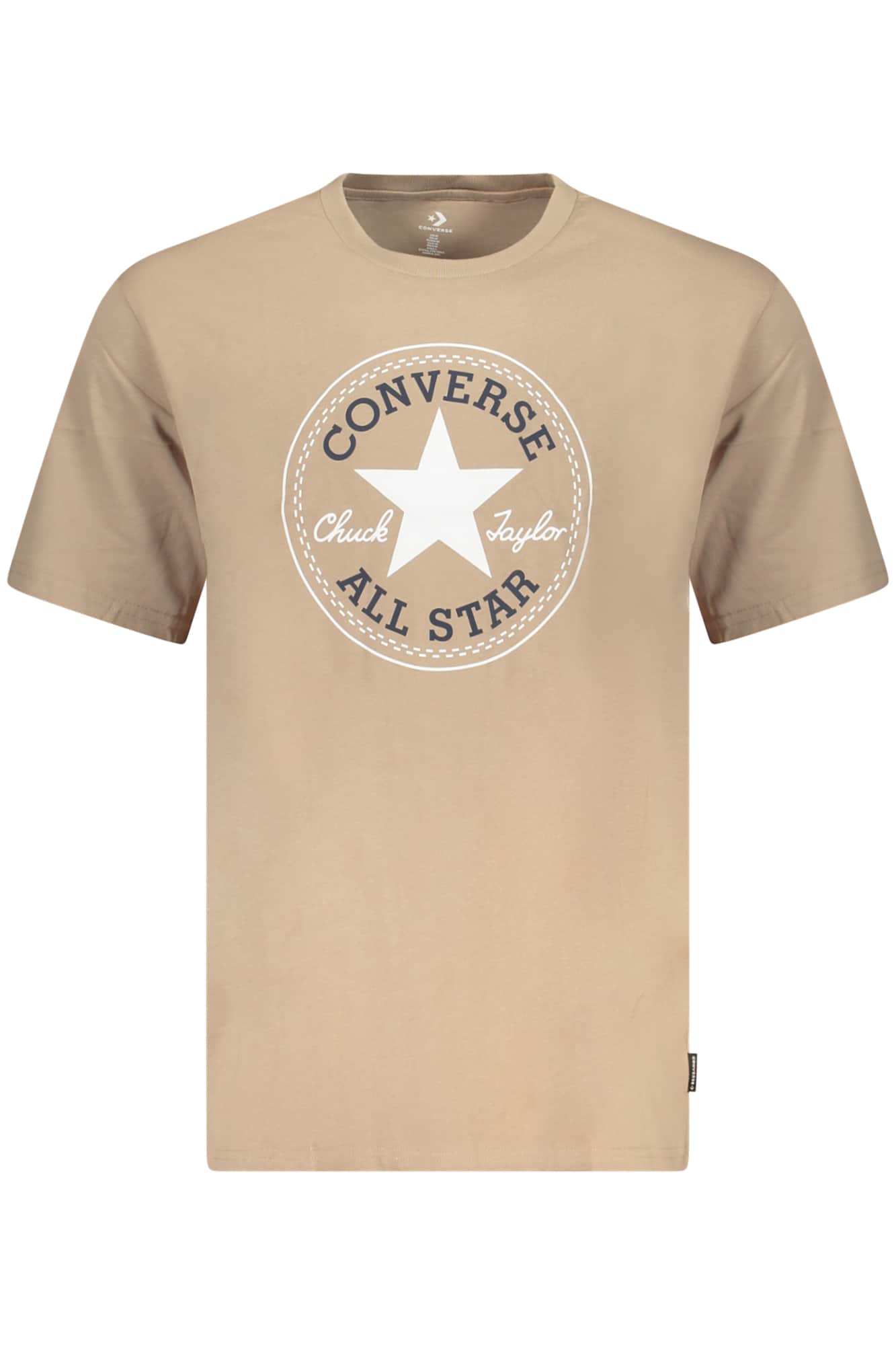 Converse Hombre Manga Corta T-Camisa, Beige
