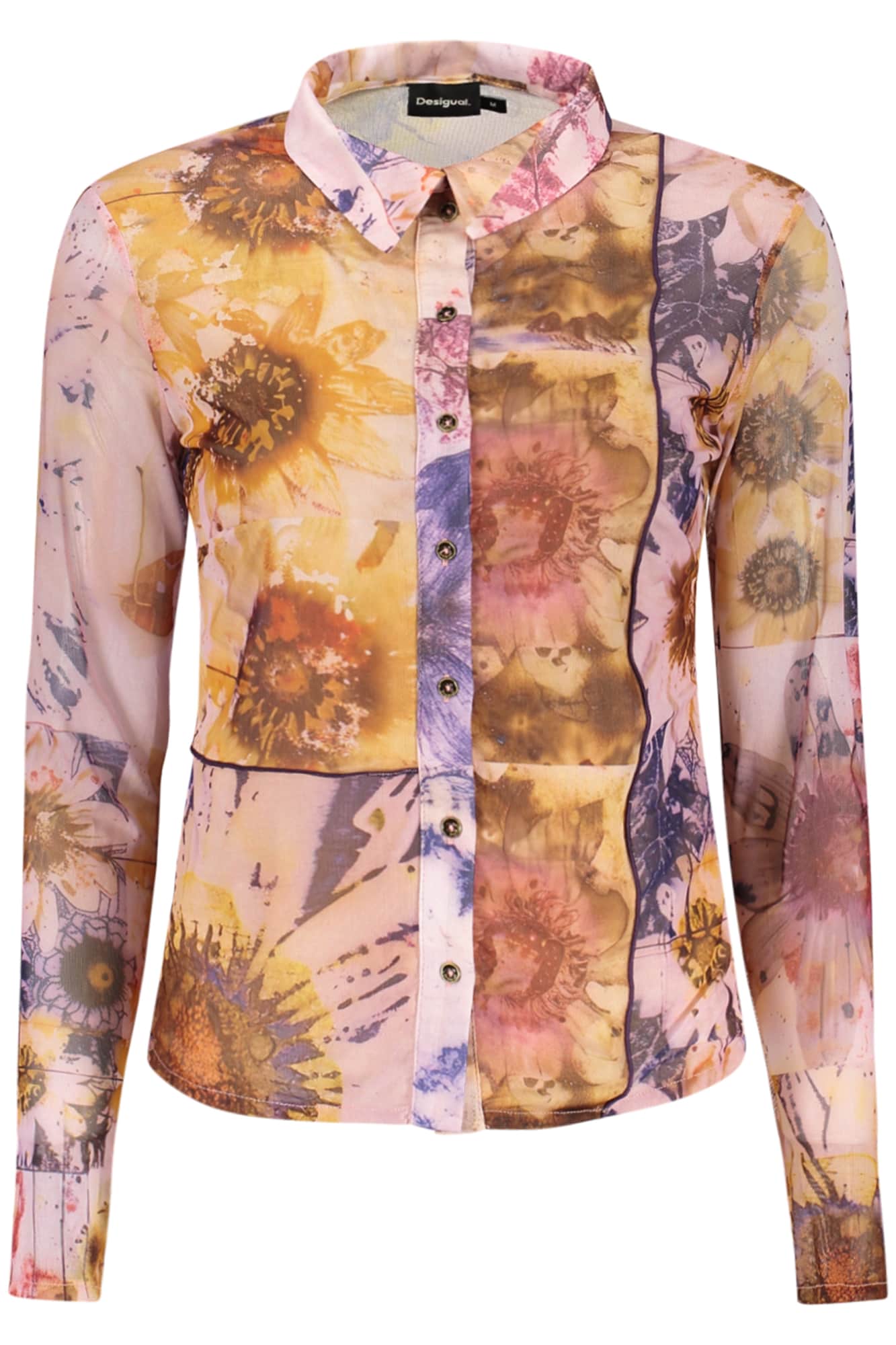 Desigual mujer rosa manga larga camisa