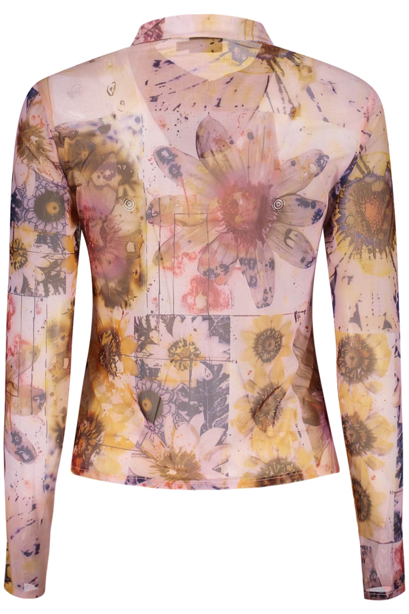 Desigual mujer rosa manga larga camisa