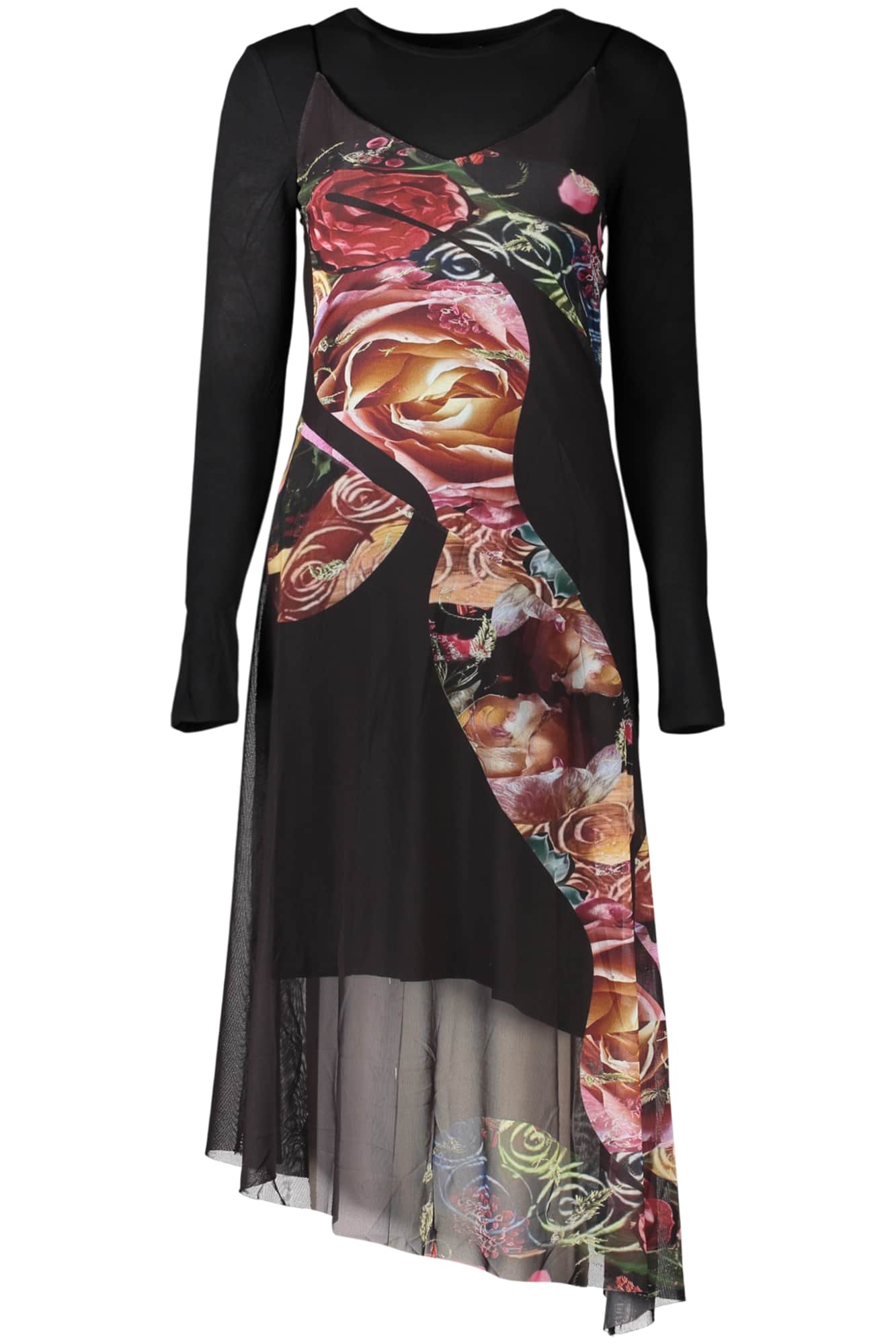 Desigual mujer largo negro vestido