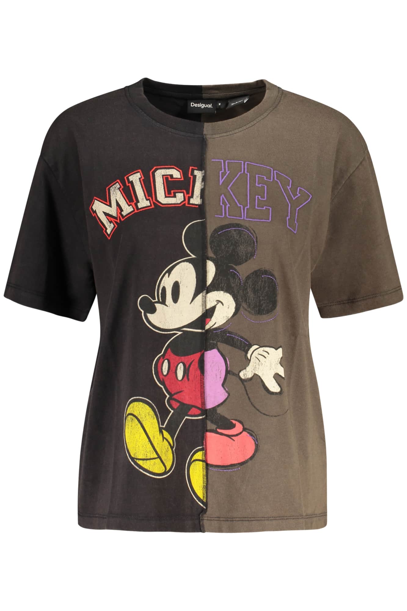 Desigual mujer manga corta t-camisa negro