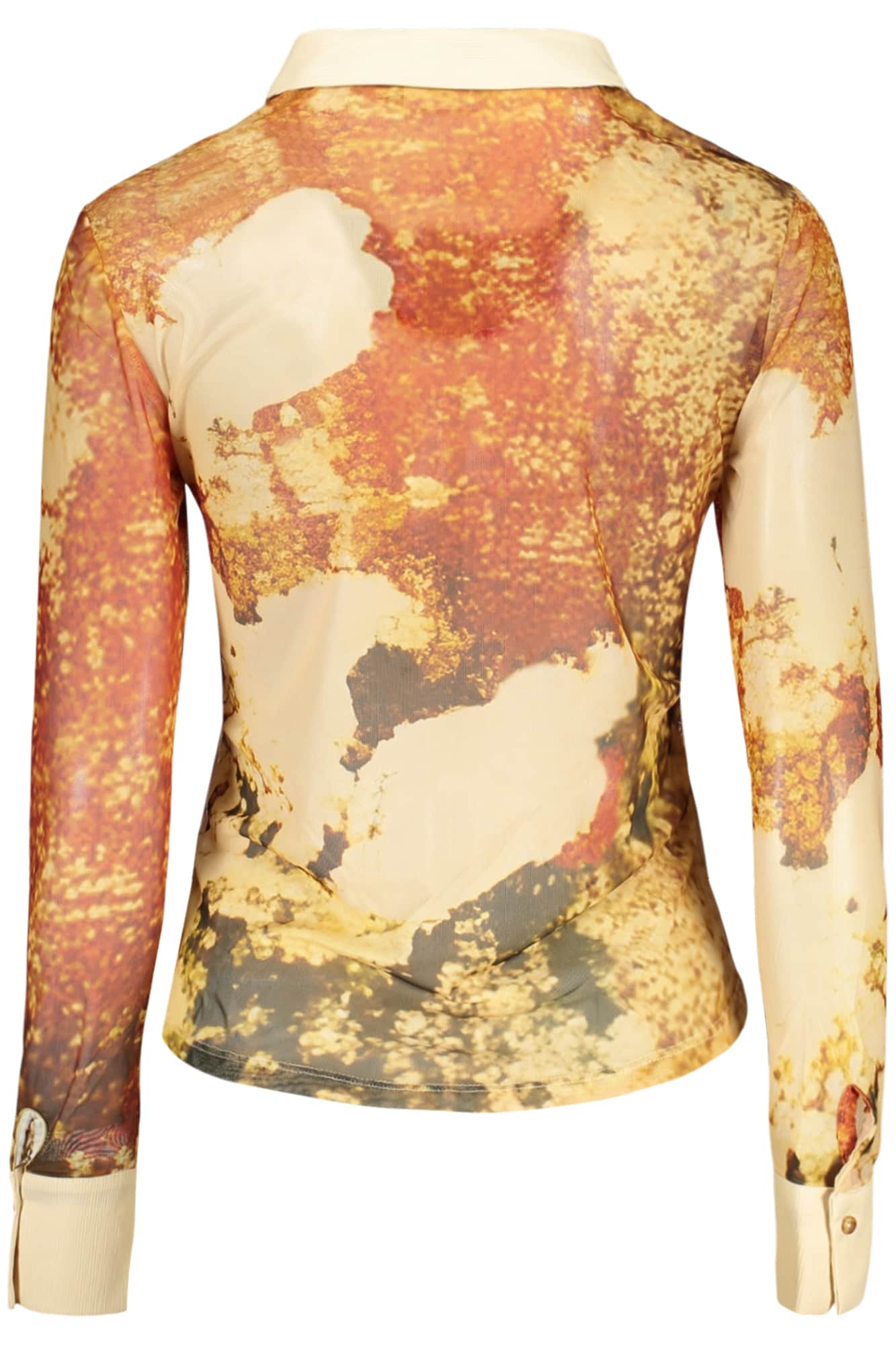 Desigual mujer manga larga camisa, beige