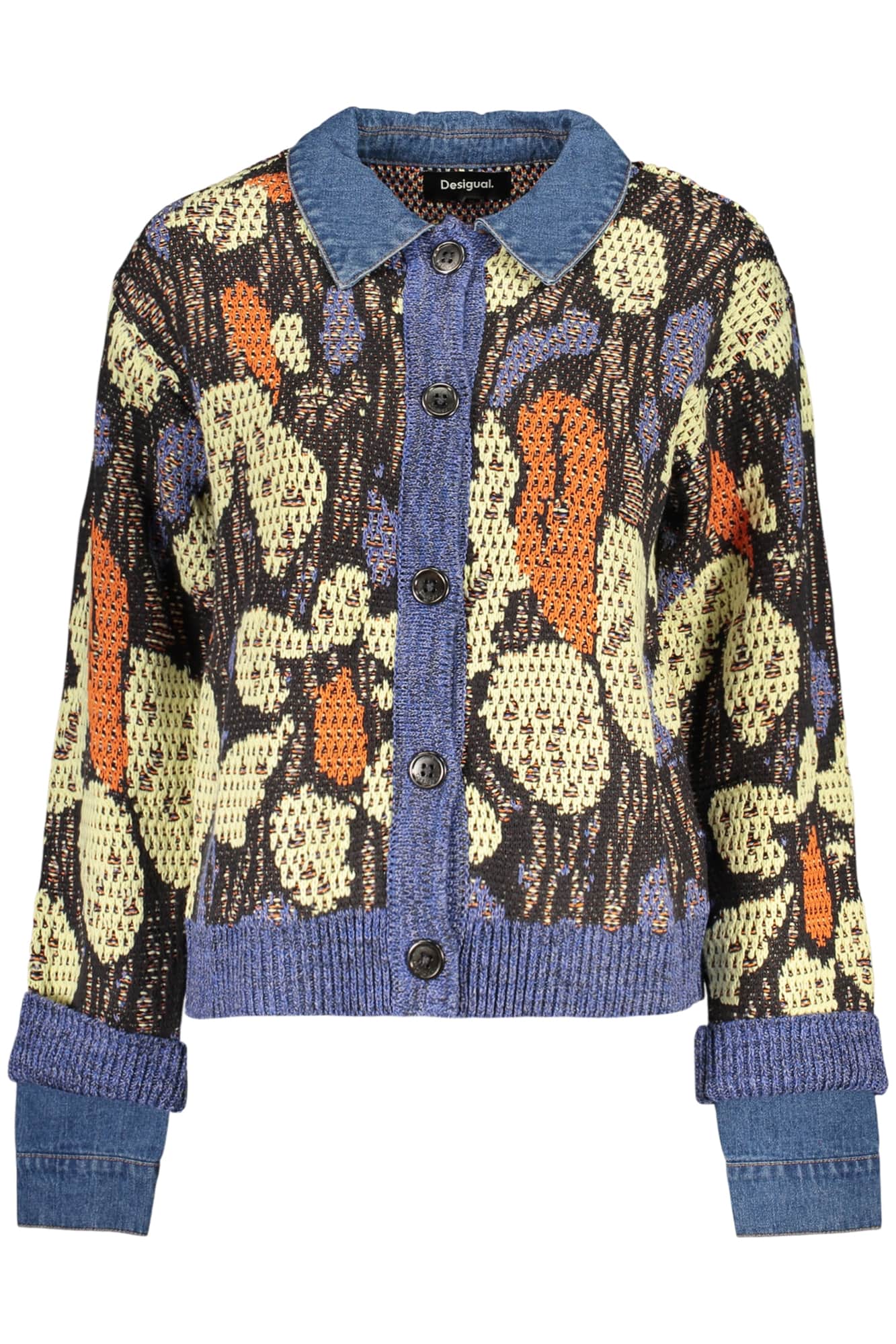 Desigual mujer azul cárdigan