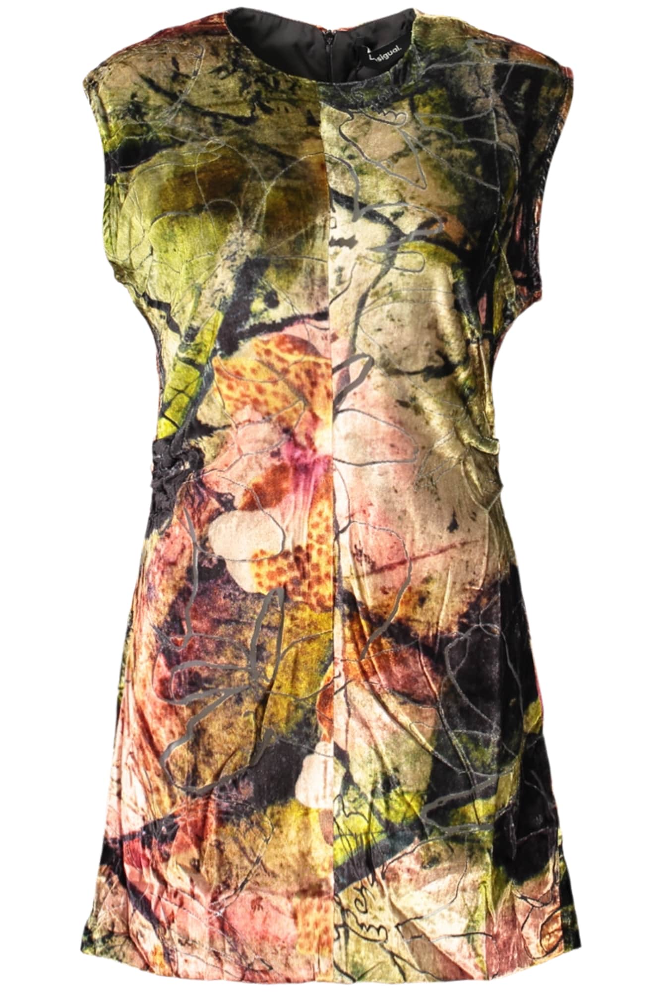 Desigual corto vestido para mujer in verde
