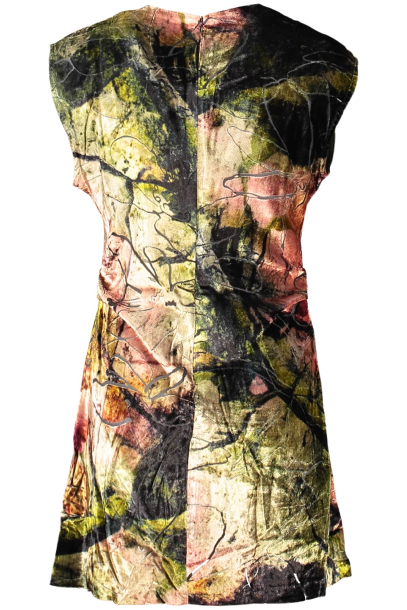 Desigual corto vestido para mujer in verde