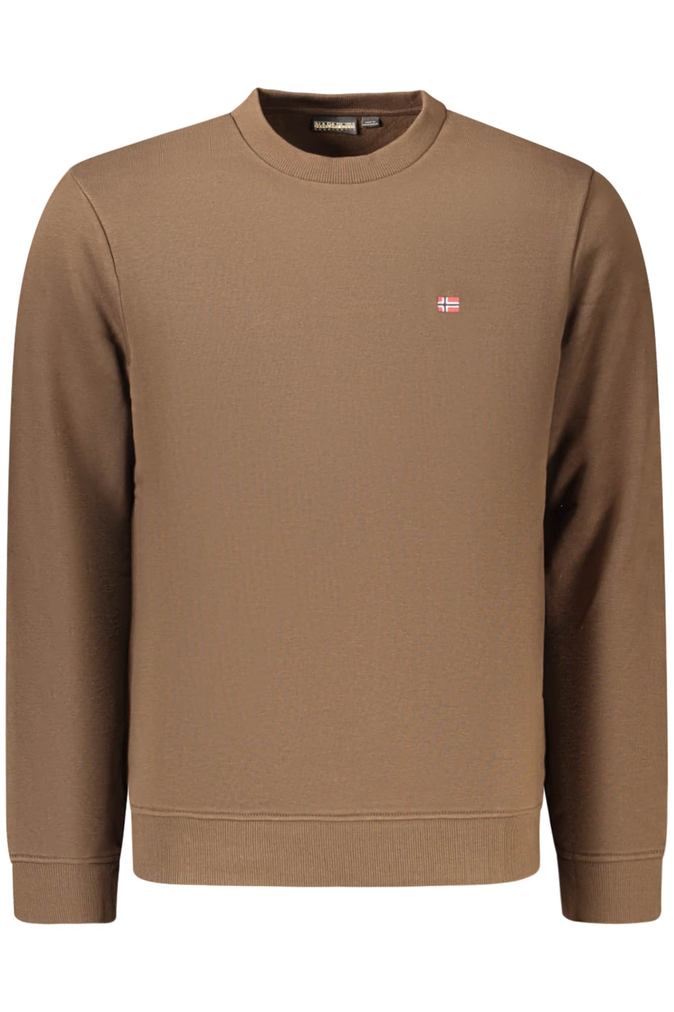 Napapijri hombre marrón con cremallera sudadera